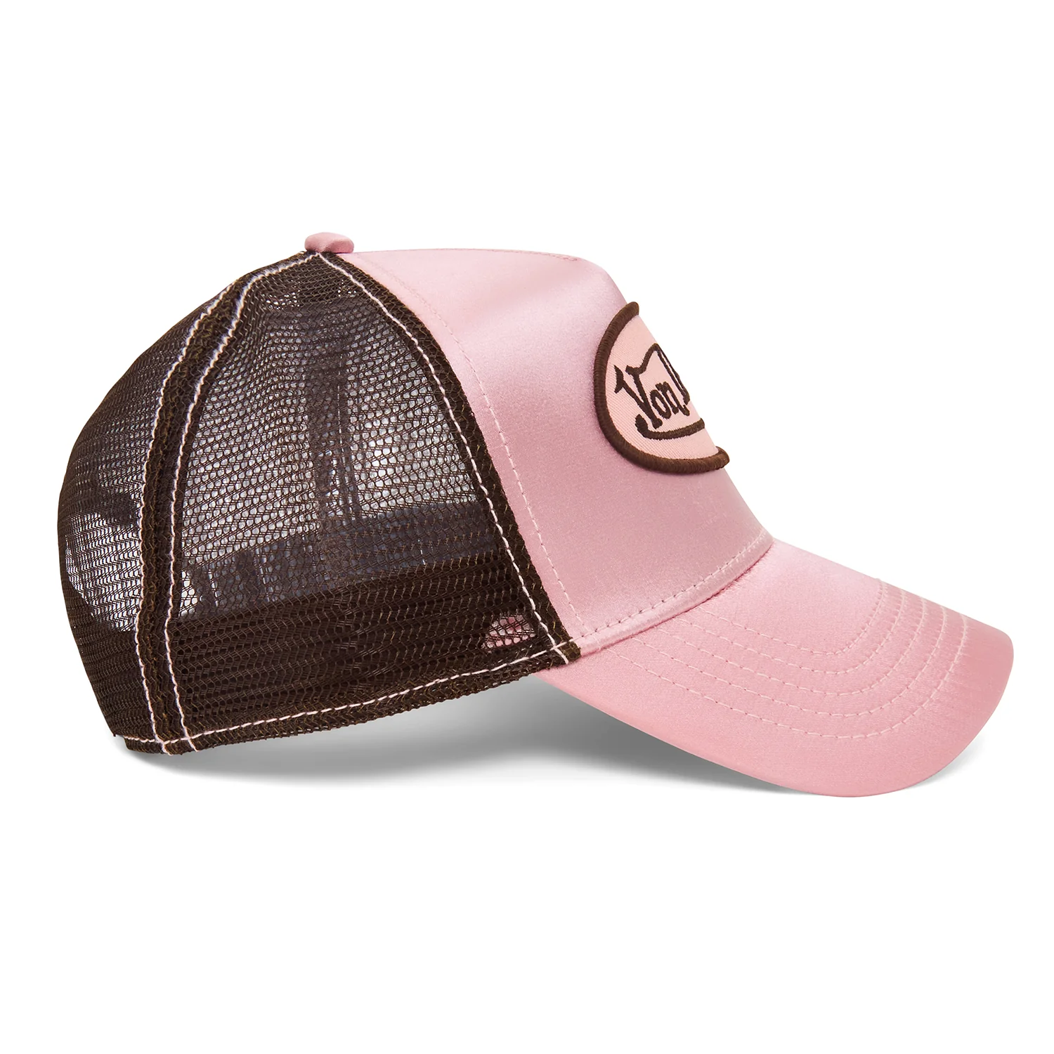 1013-pink-satin-trucker-hat-3.webp Pink Satin Trucker Hat