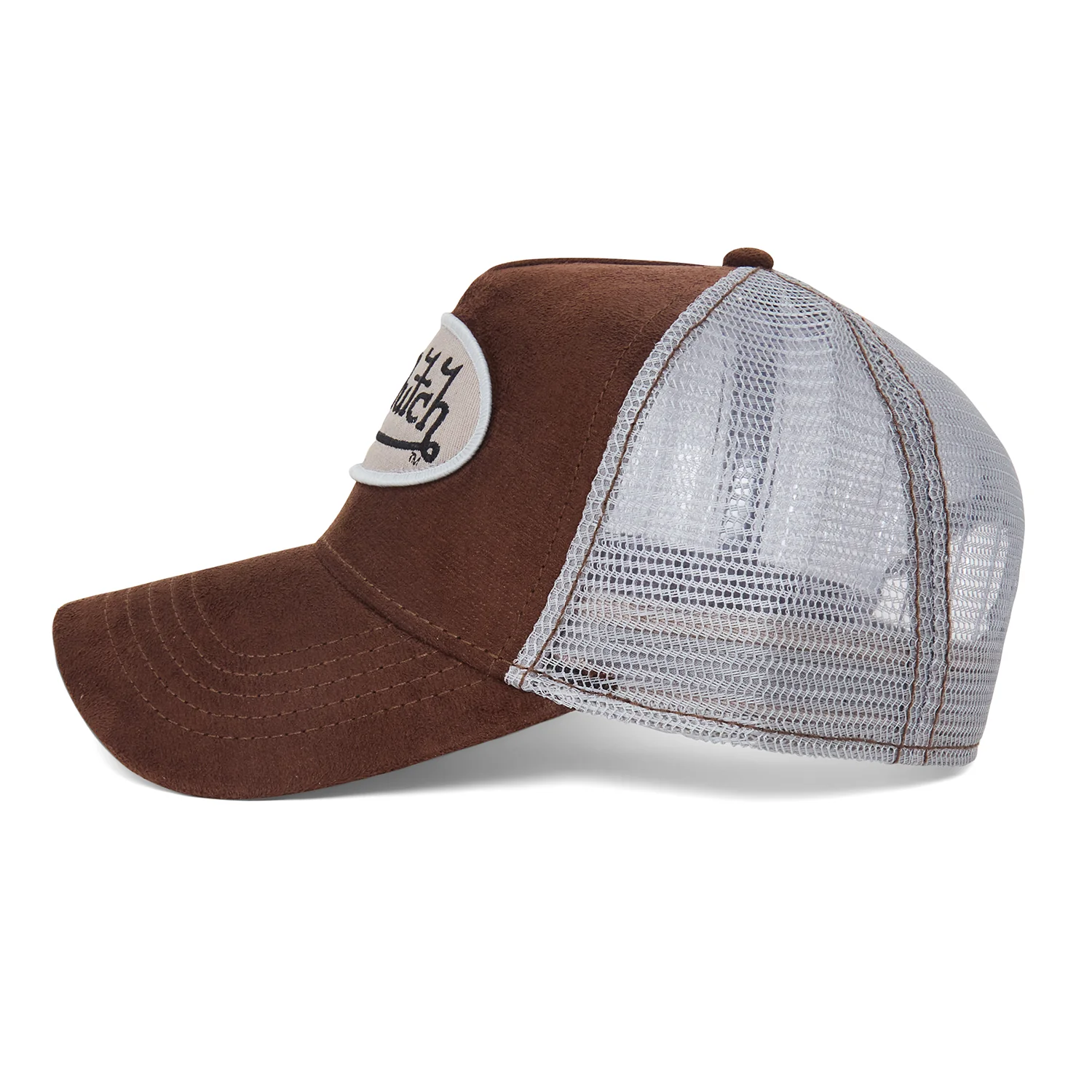 Brown Suede Trucker Hat