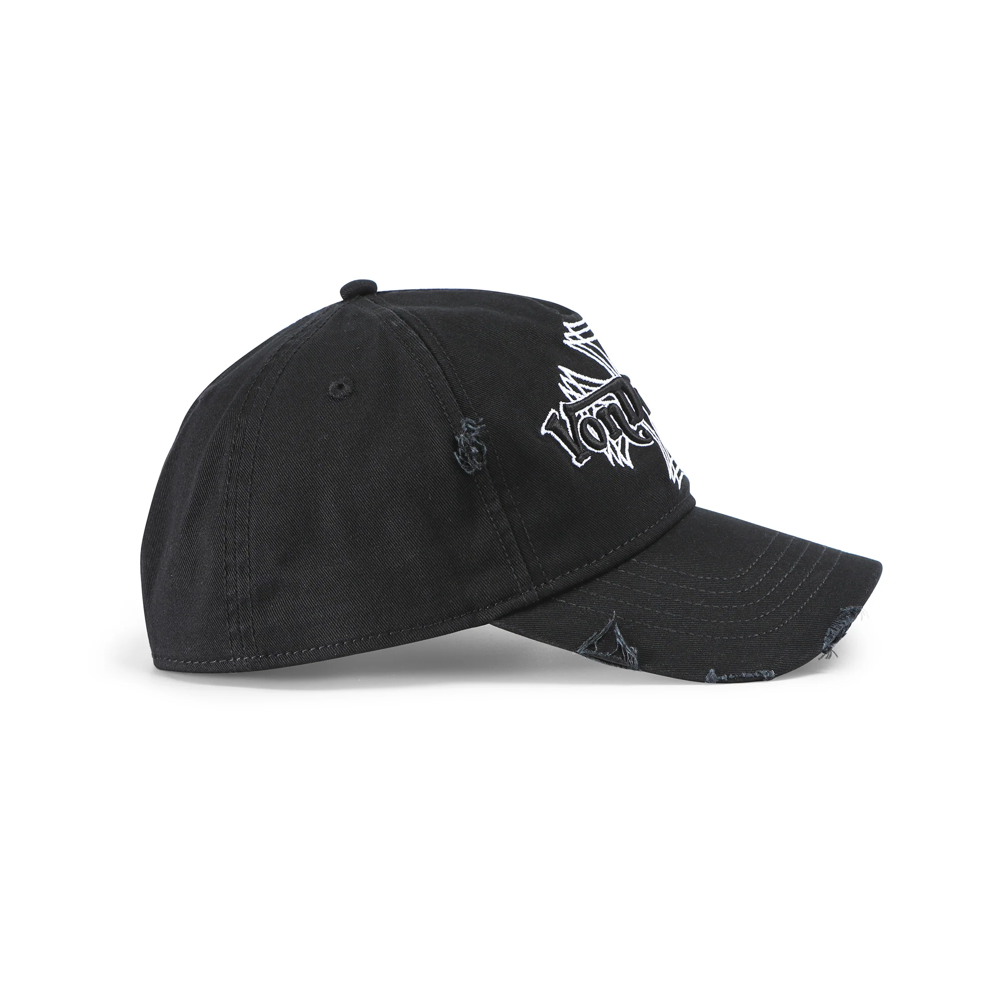 1037-motocross-strapback-hat-black-white-3.webp MotoCross Strapback Hat - Black & White
