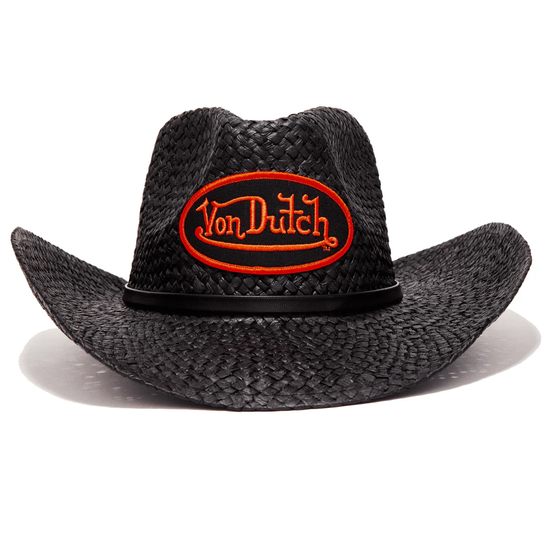 1057-black-orange-classic-cowboy-hat-1.webp Black & Orange Classic Cowboy Hat