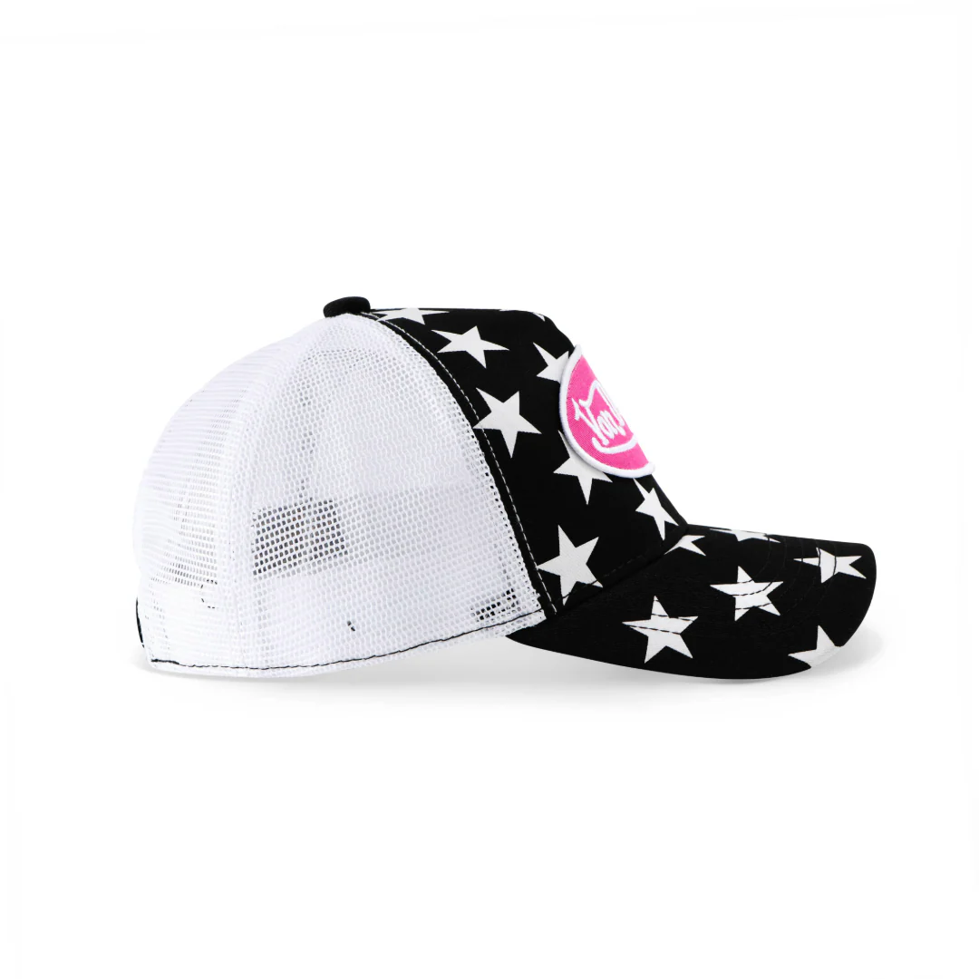 Americana Trucker Hat - Black & Pink