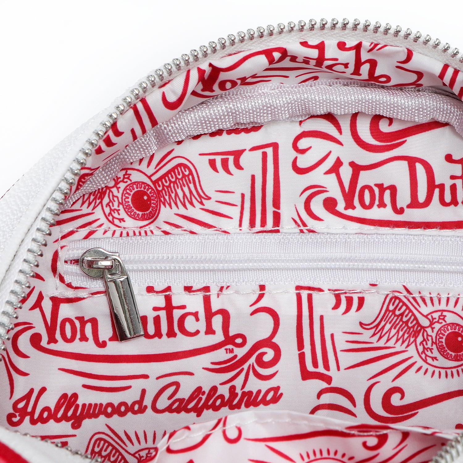 White & Red Two-Tone Bowling Bag