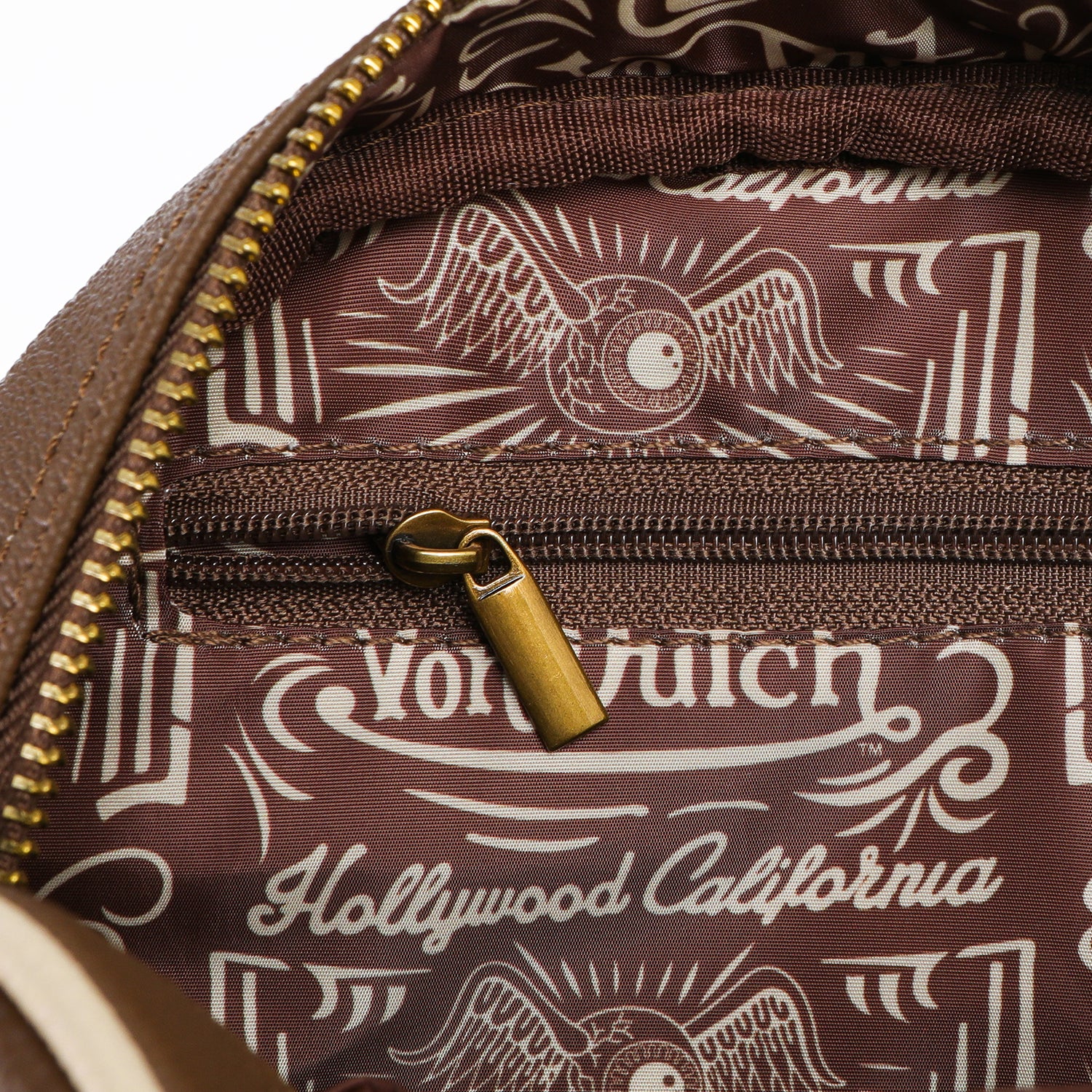 Brown & Tan Two-Tone Bowling Bag