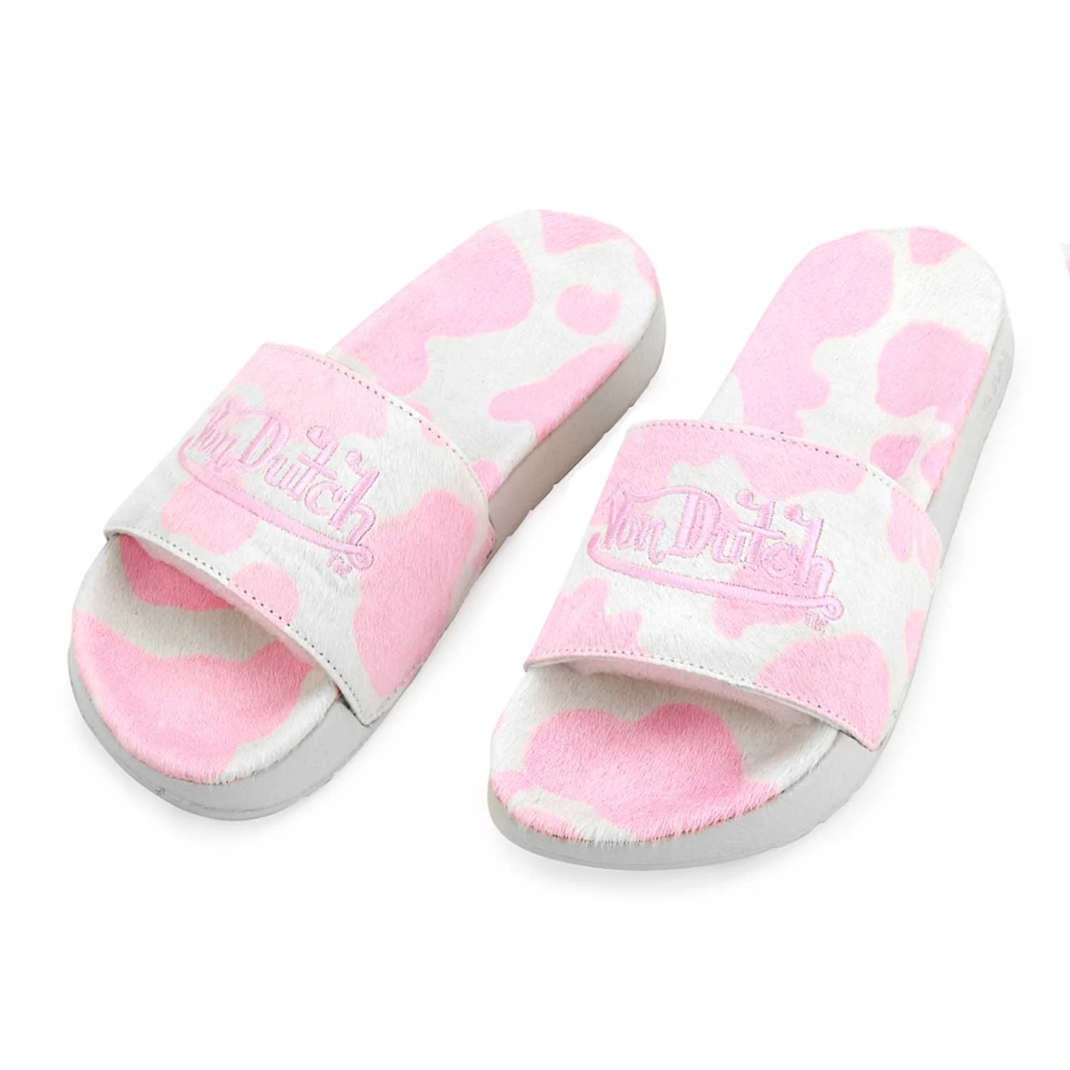 14-pink-white-cow-print-pony-hair-slides-1.webp Pink & White Cow Print Pony Hair Slides