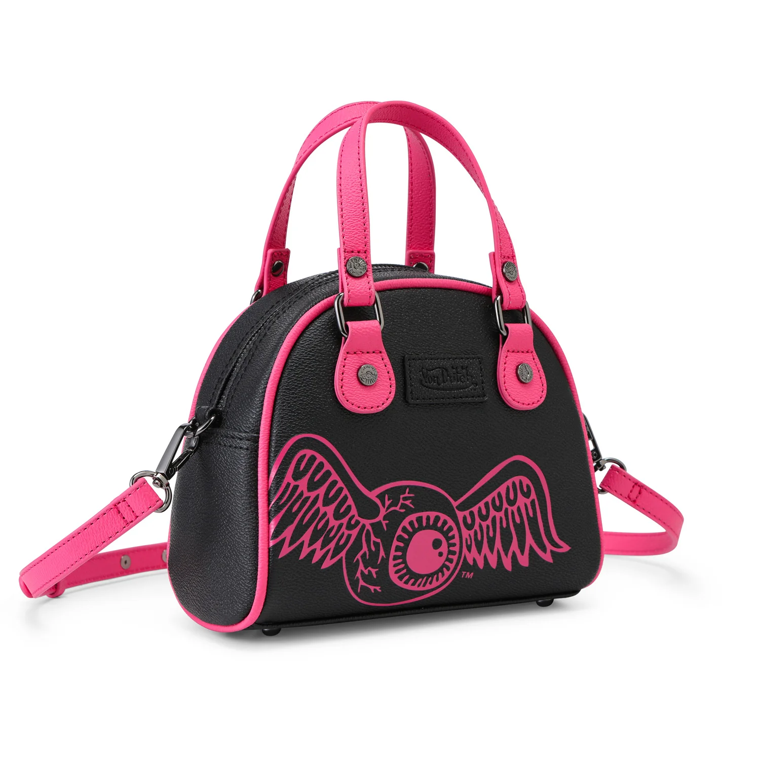 1521-black-hot-pink-two-tone-bowling-bag-4.webp Black & Hot Pink Two-Tone Bowling Bag