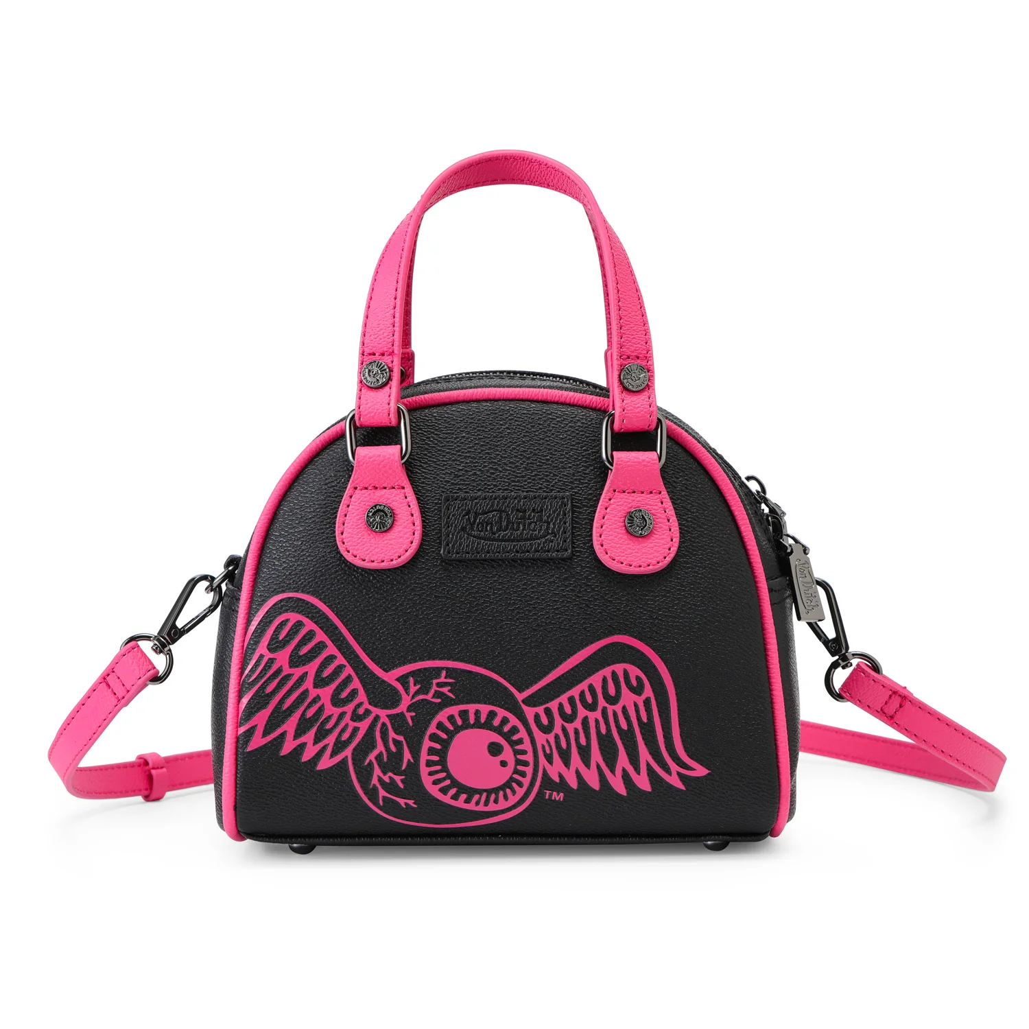 1521-black-hot-pink-two-tone-bowling-bag-5.webp Black & Hot Pink Two-Tone Bowling Bag