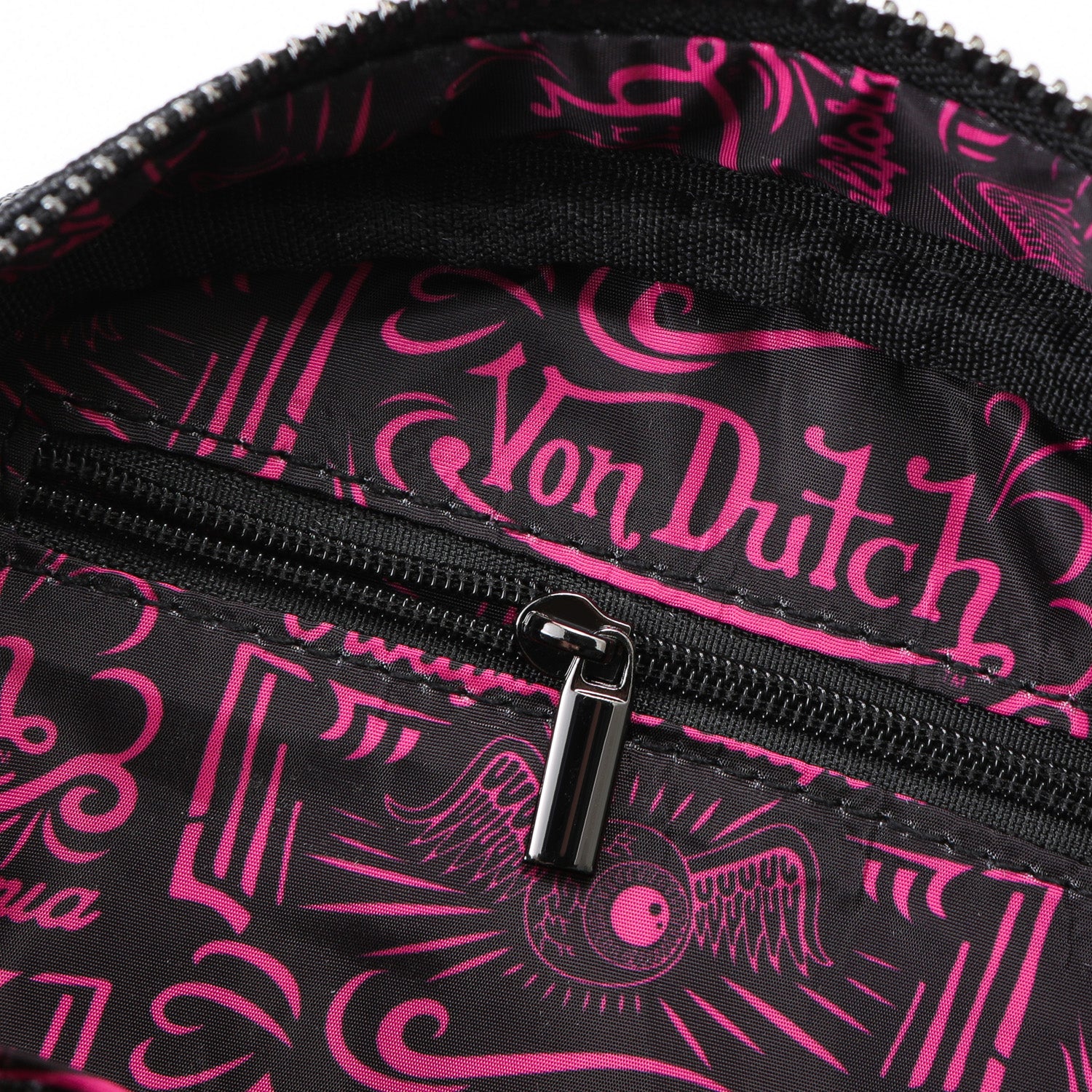 1521-black-hot-pink-two-tone-bowling-bag-8.jpg Black & Hot Pink Two-Tone Bowling Bag