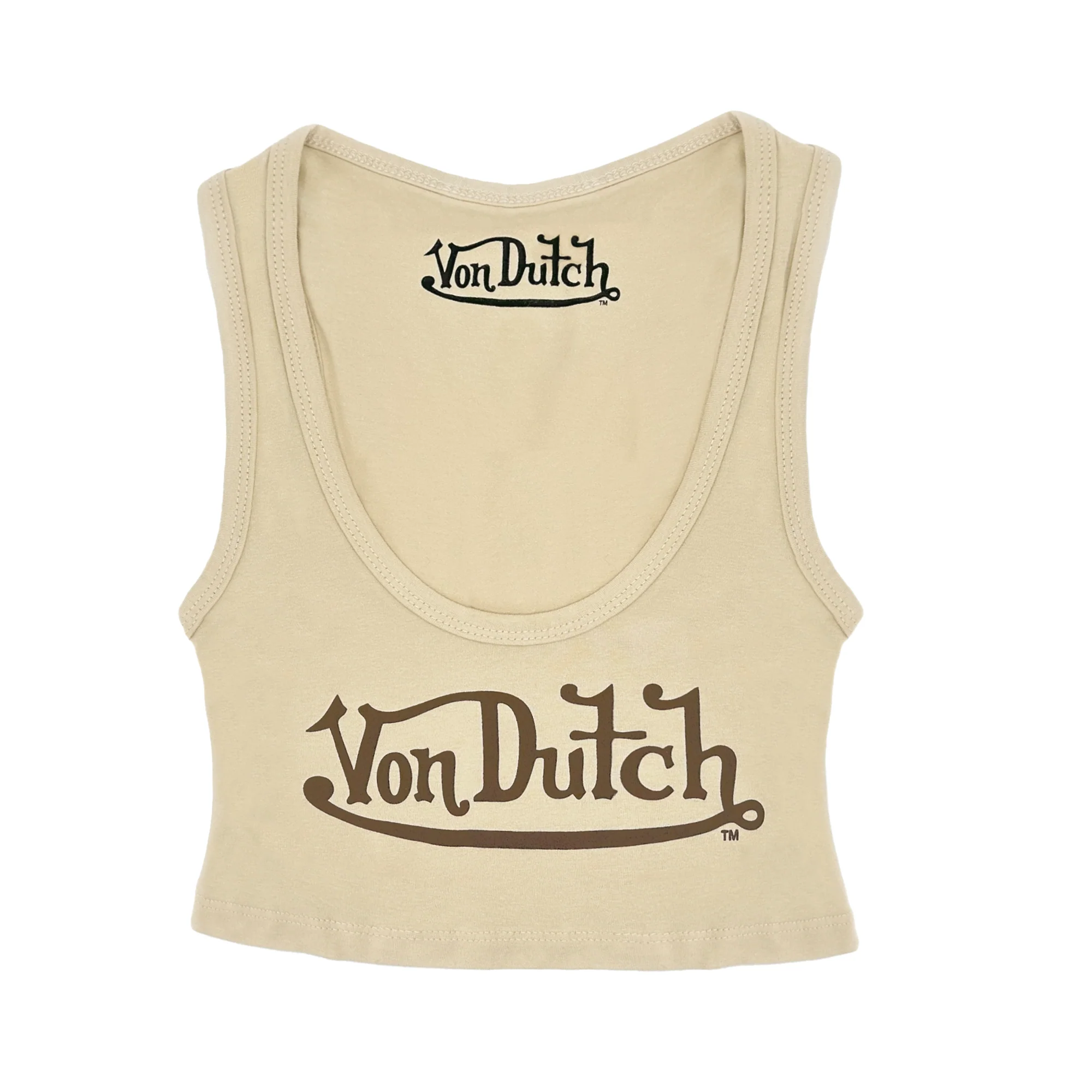 1726-classic-women-s-crop-tank-beige-and-brown-1.webp Classic Women's Crop Tank - Beige and Brown