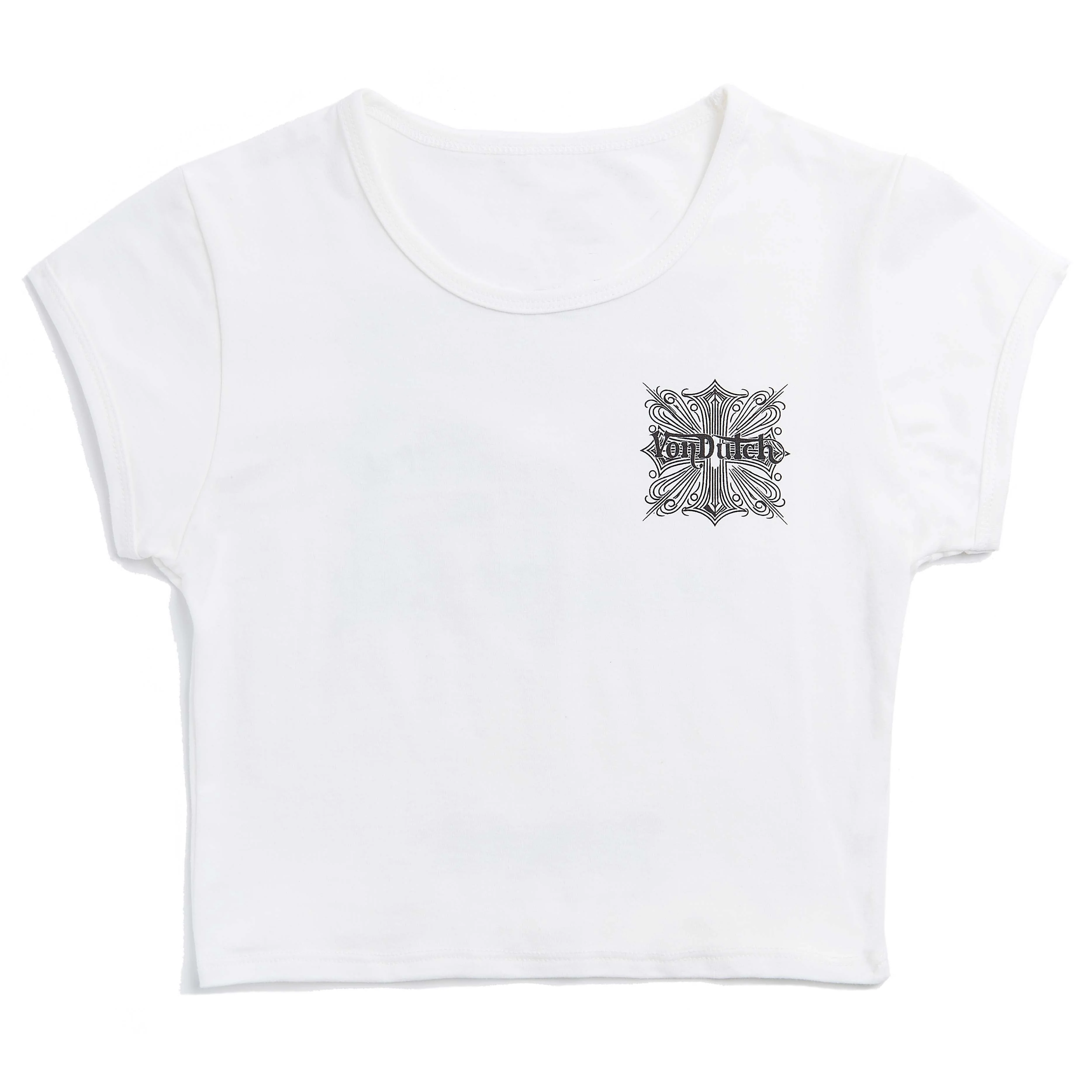 White & Black Chopper Baby Tee