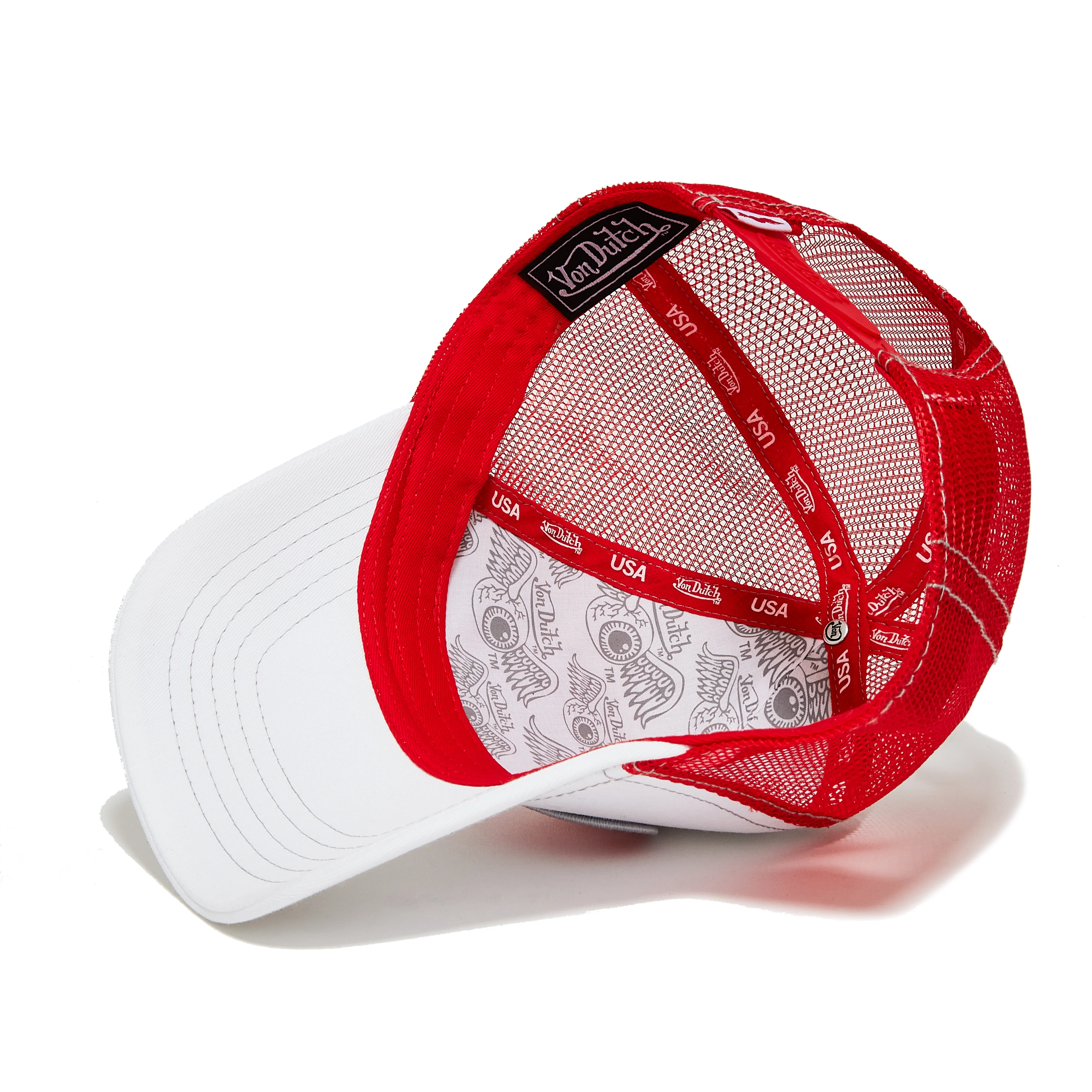 184-white-red-trucker-hat-4.webp White & Red Trucker Hat