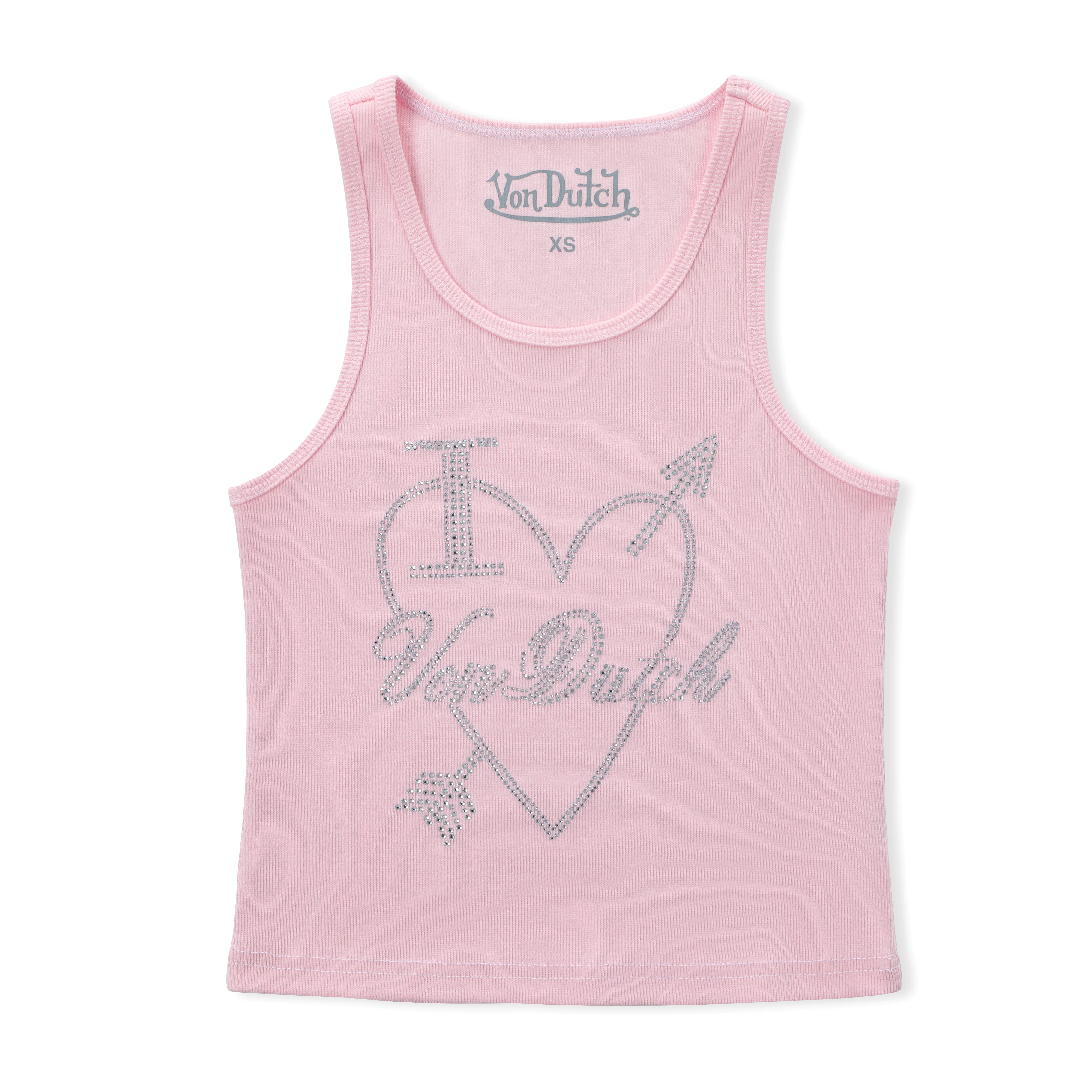 1999-i-love-von-dutch-rhinestone-tank-pink-1.webp "I Love Von Dutch" Rhinestone Tank - Pink