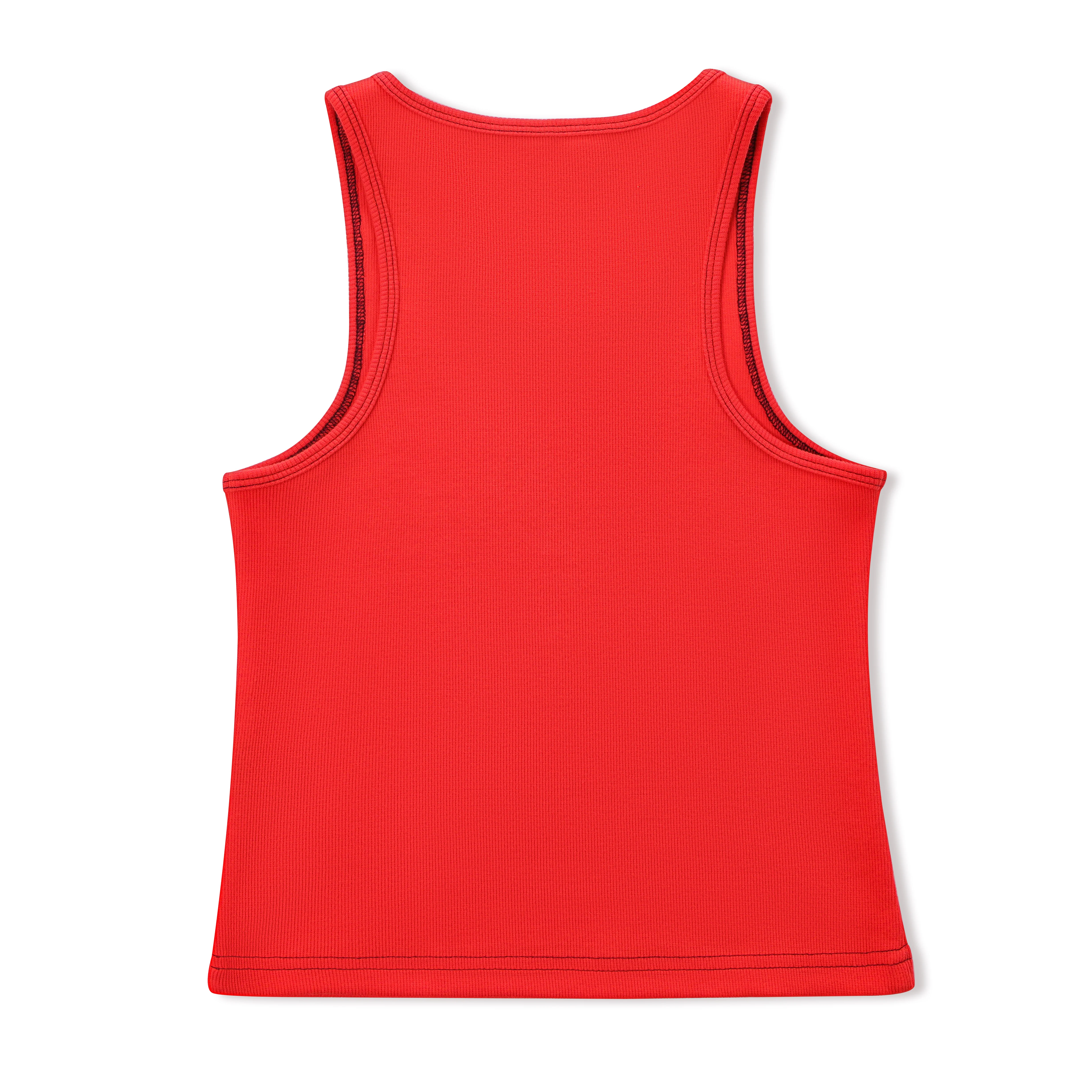 2005-rhinestone-cursive-logo-tank-red-4.webp Rhinestone Cursive logo Tank - Red
