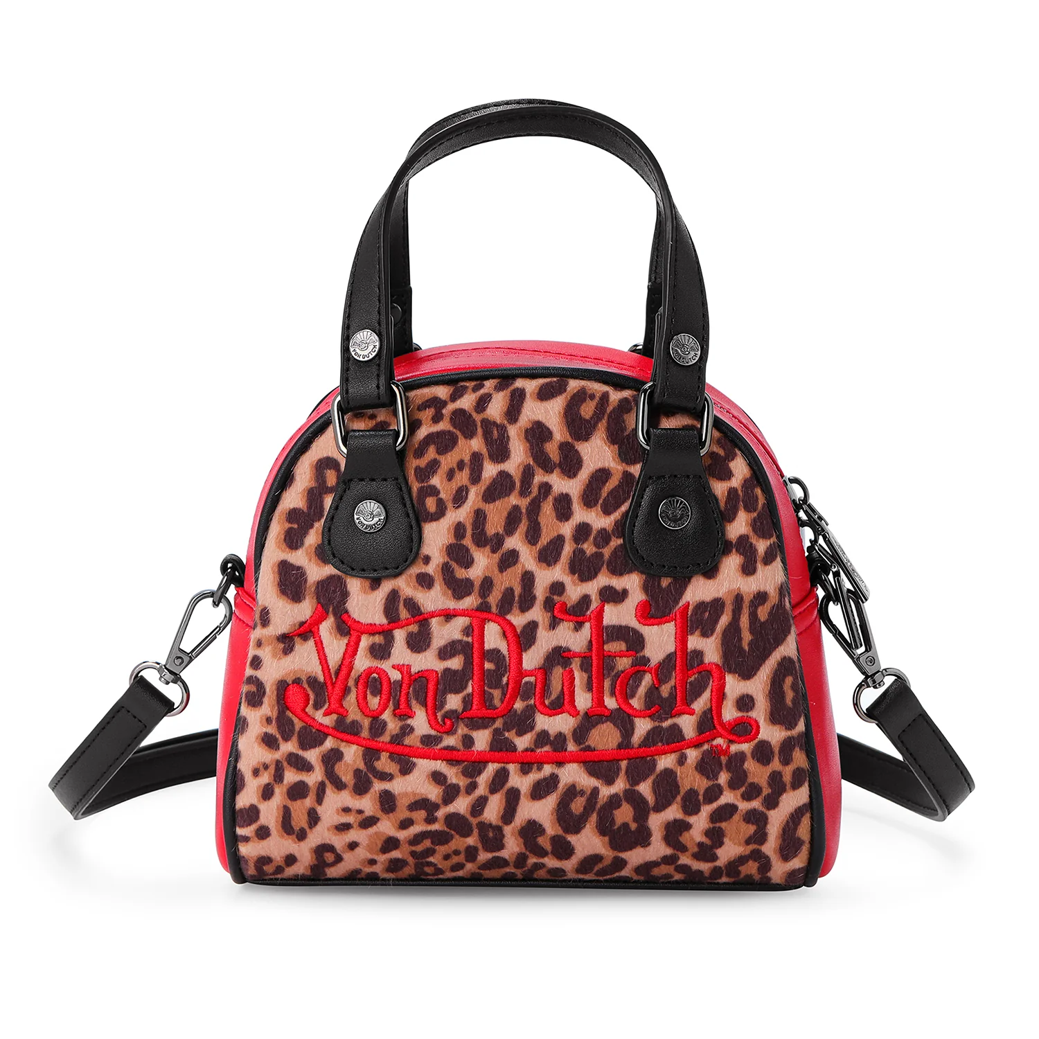 211-red-leopard-vegan-pony-hair-bowling-bag-7.webp Red Leopard Vegan Pony Hair Bowling Bag