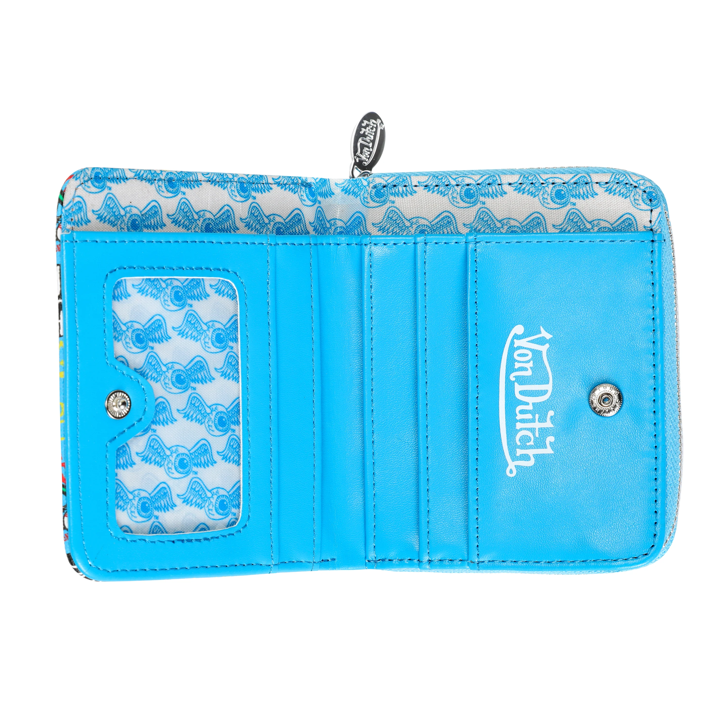 Jax Print Zip-up Wallet - Blue