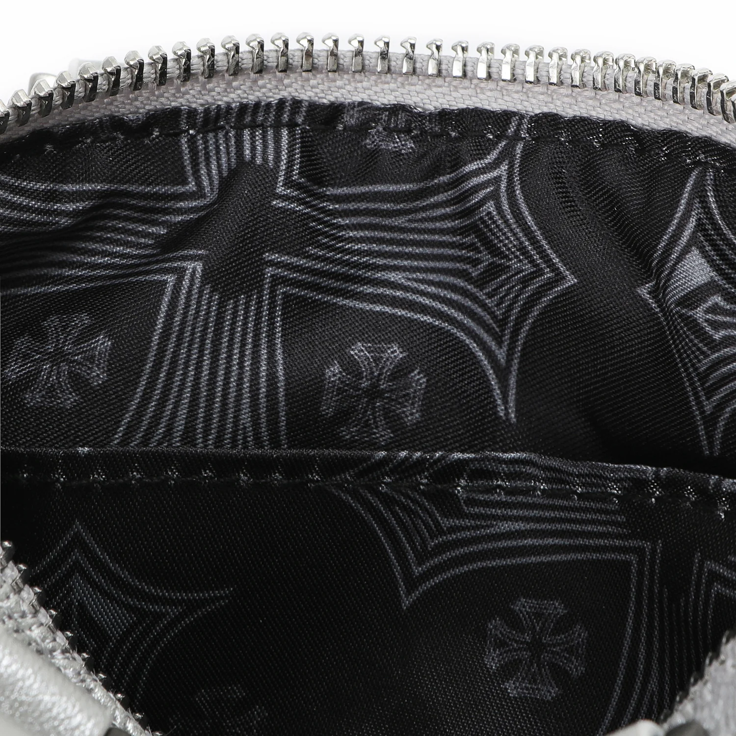 Embroidered Chopper Hanna Bag - Silver
