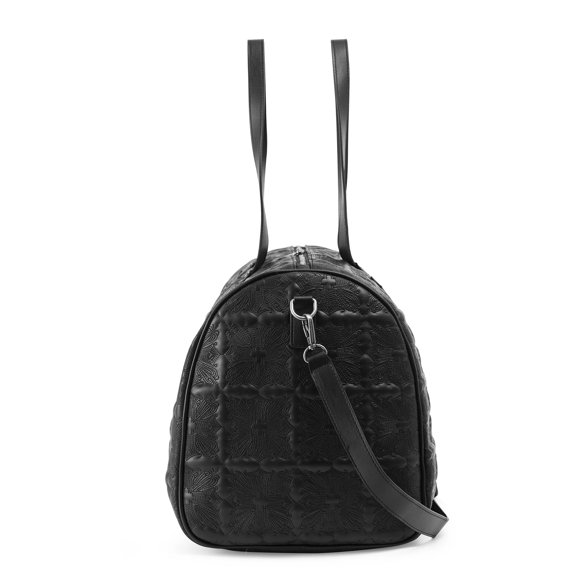 218-embroidered-chopper-duffle-bag-black-6.webp Embroidered Chopper Duffle Bag - Black
