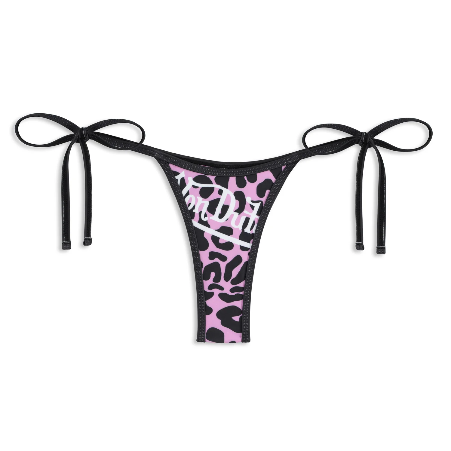 TWO TONE BIKINI BOTTOM - PINK CHEETAH