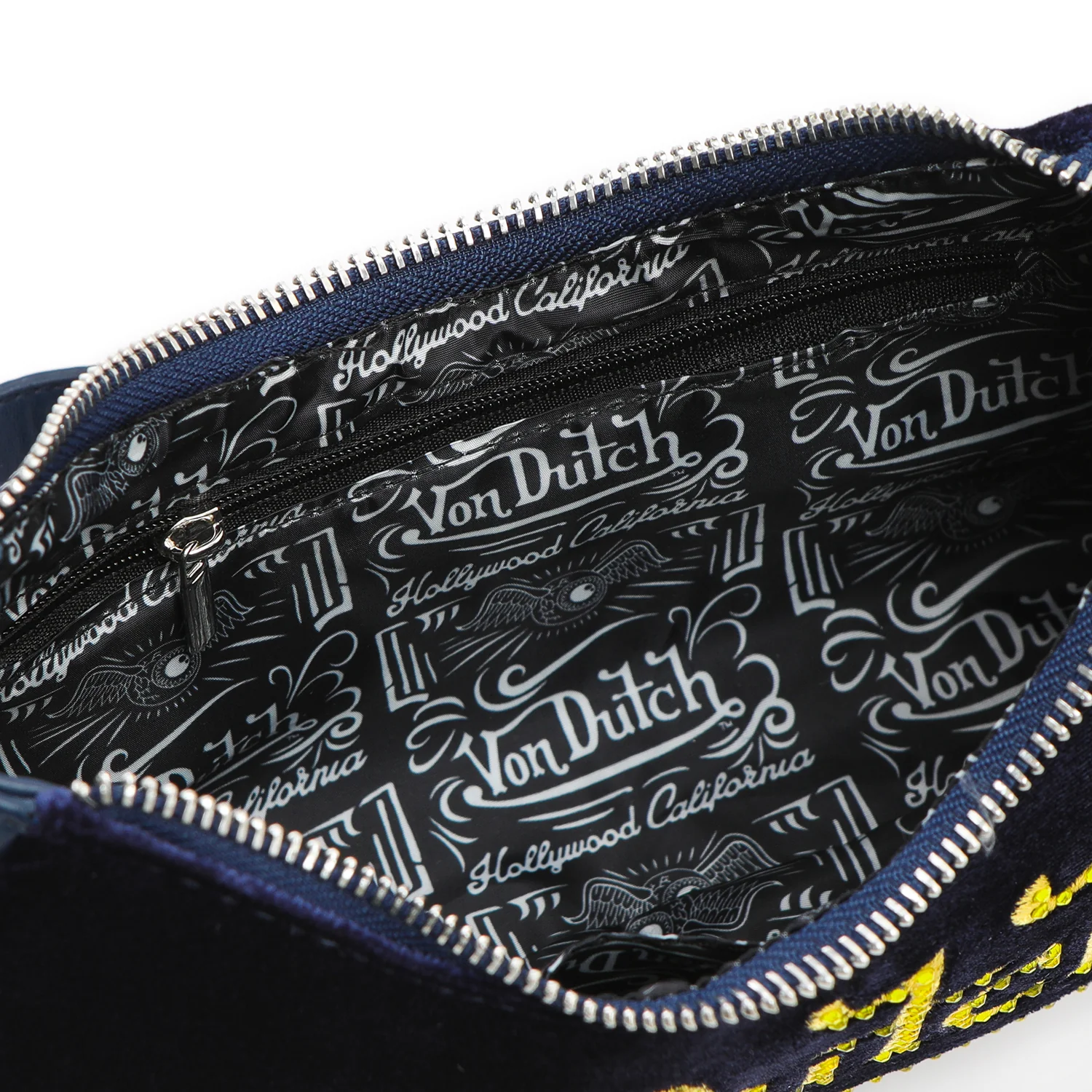 2505-von-dutch-blue-yellow-rhinestone-velvet-shoulder-bag-5.webp Von Dutch Blue & Yellow Rhinestone Velvet Shoulder Bag