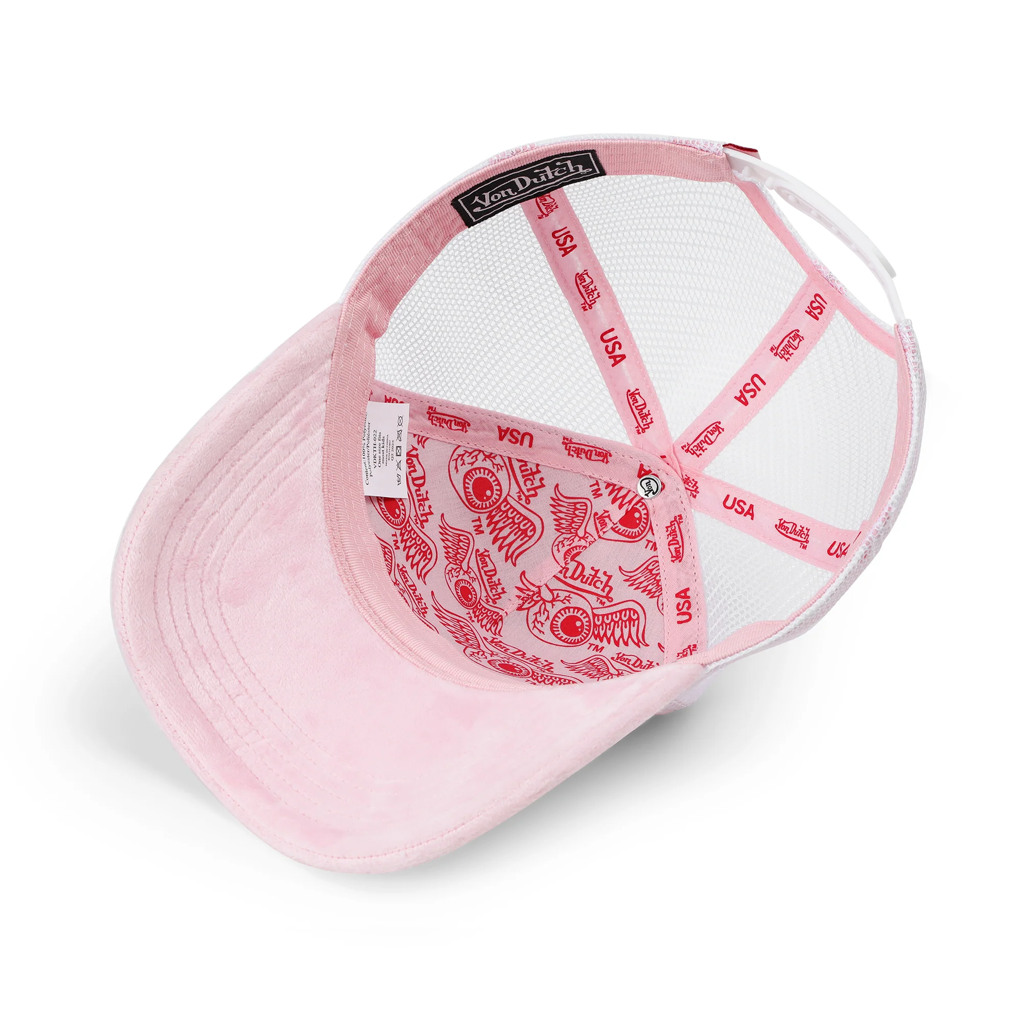 2566-kids-velvet-trucker-hat-pink-crush-4.webp Kids Velvet Trucker Hat - Pink Crush