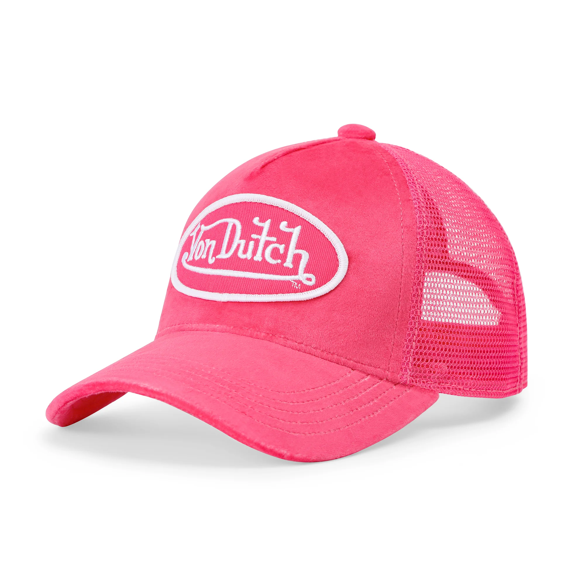 2567-kids-velvet-trucker-hat-hot-pink-crush-3.webp Kids Velvet Trucker Hat - Hot Pink Crush