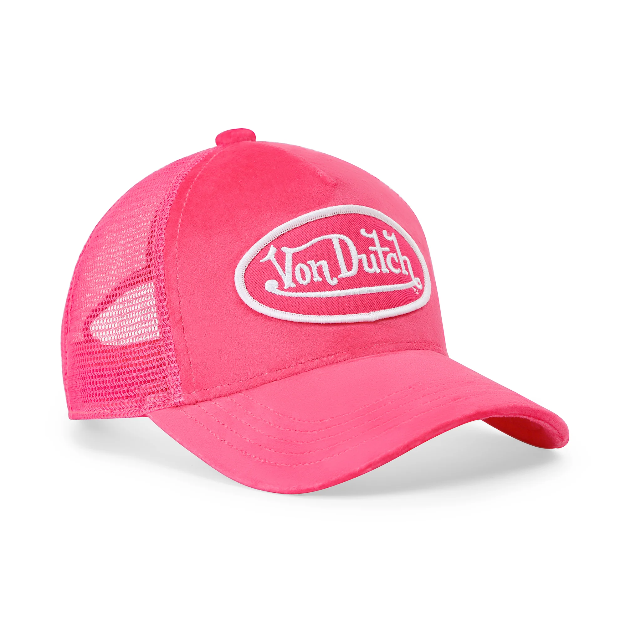 2567-kids-velvet-trucker-hat-hot-pink-crush-5.webp Kids Velvet Trucker Hat - Hot Pink Crush