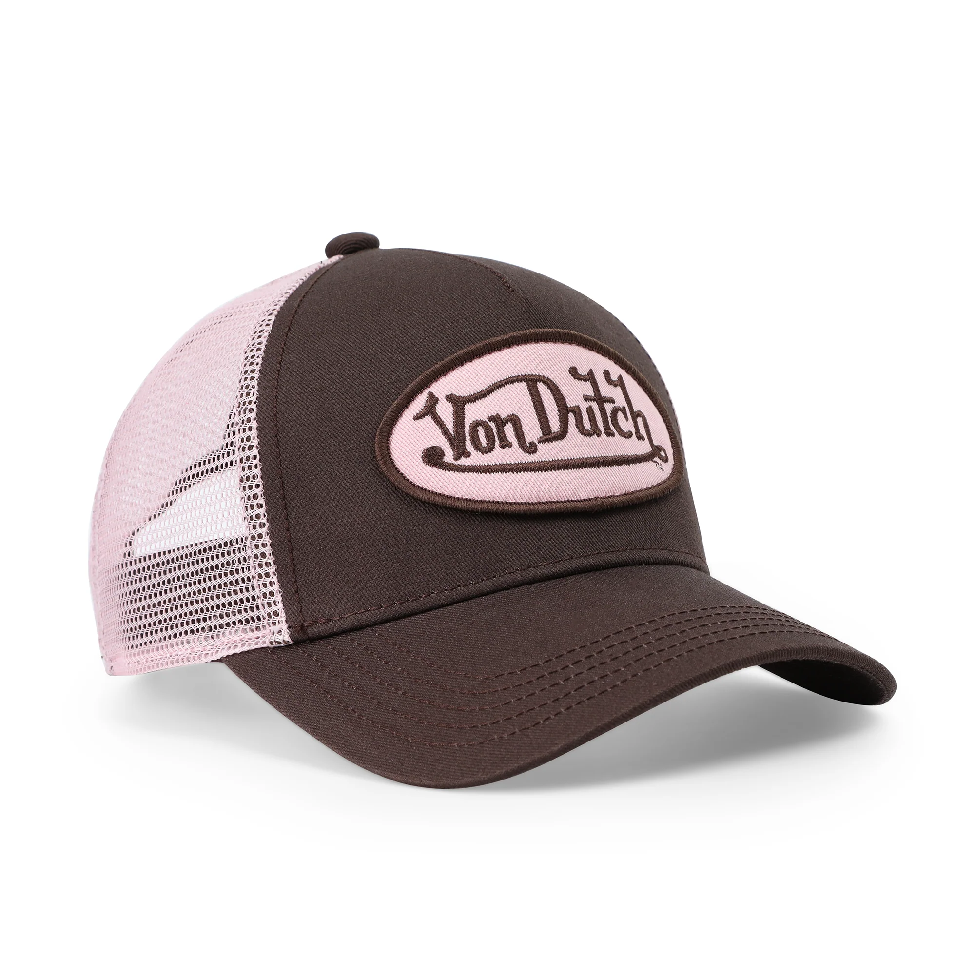 2574-kids-classic-trucker-hat-brown-pink-5.webp Kids Classic Trucker Hat - Brown & Pink