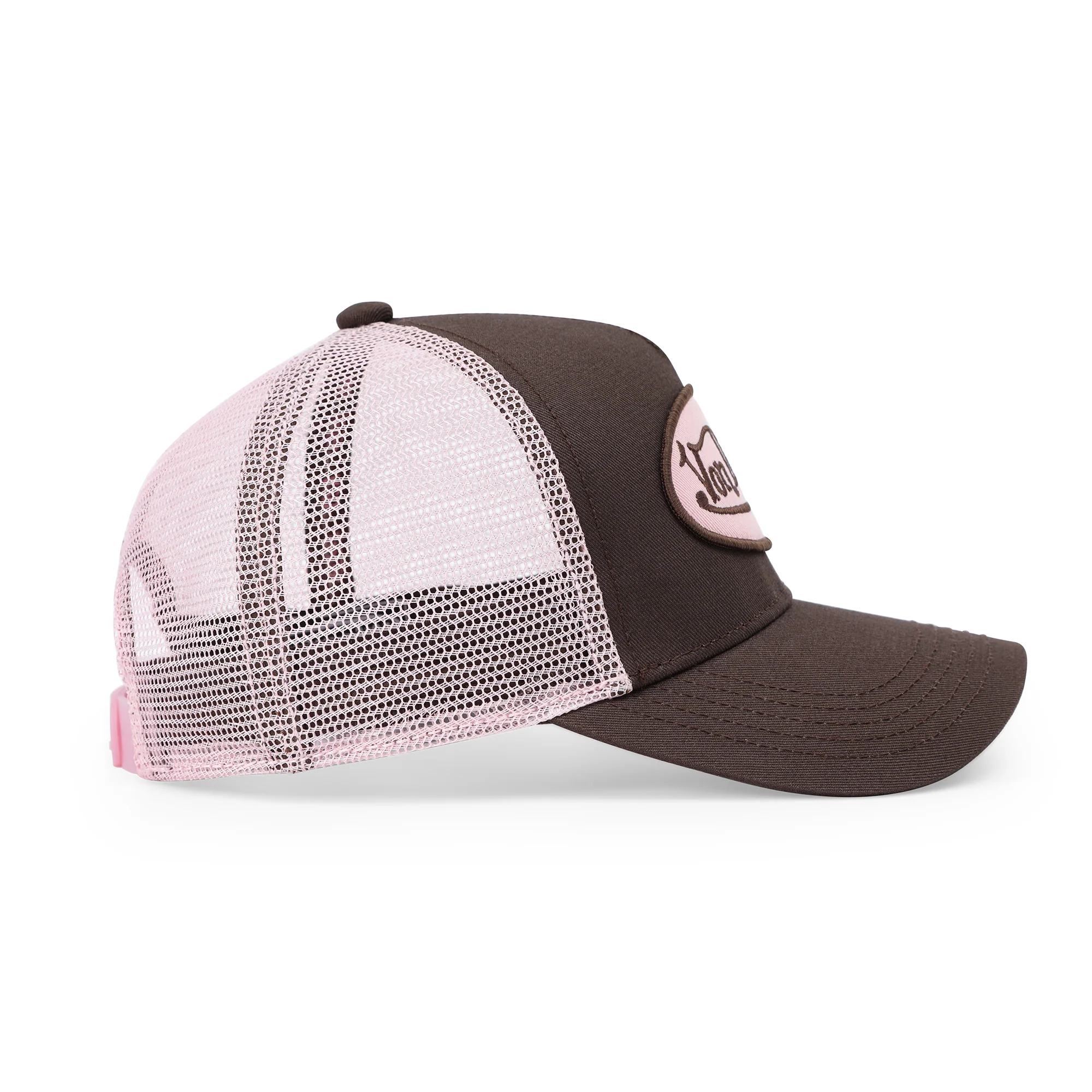2574-kids-classic-trucker-hat-brown-pink-6.webp Kids Classic Trucker Hat - Brown & Pink