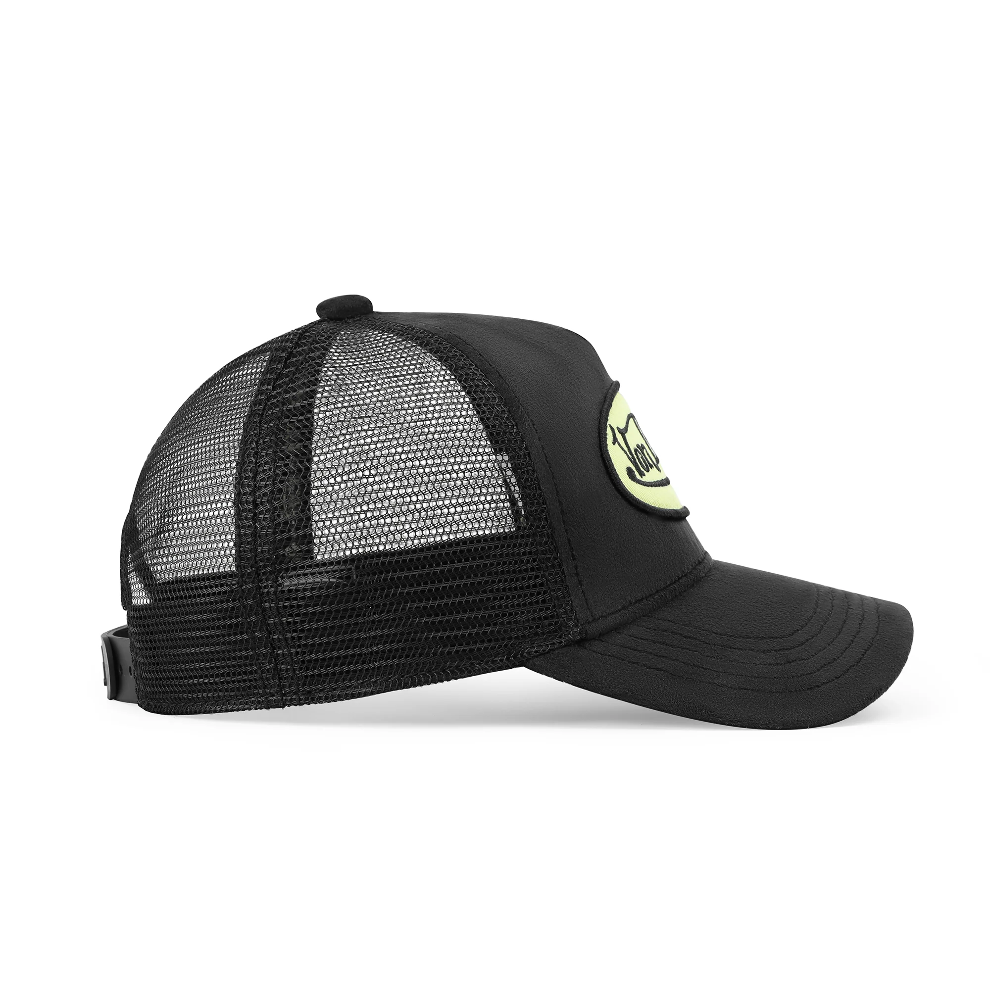 2576-kids-velvet-trucker-hat-black-yellow-3.webp Kids Velvet Trucker Hat - Black & Yellow