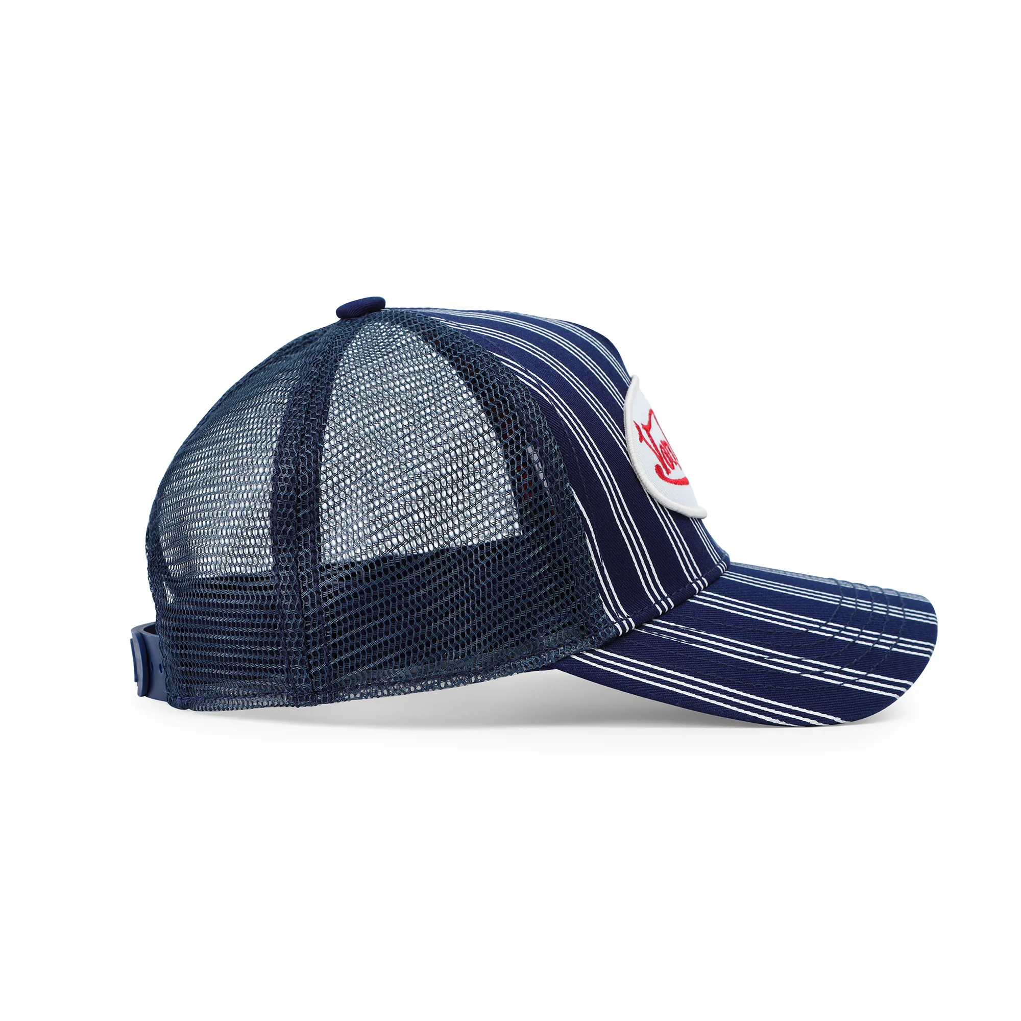 2577-kids-classic-trucker-hat-navy-white-stripe-5.webp Kids Classic Trucker Hat - Navy White Stripe