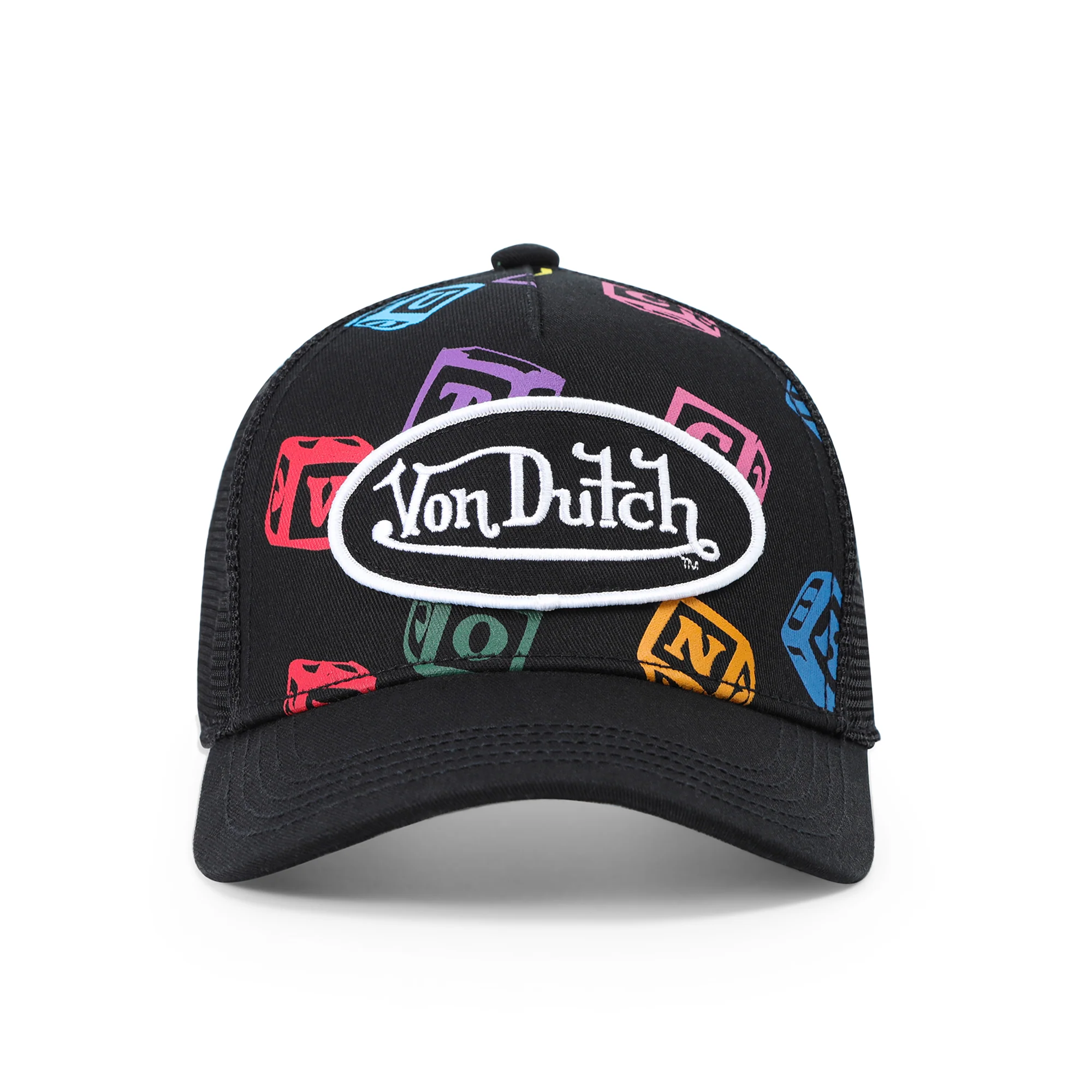2596-kids-classic-trucker-hat-black-blocks-1.webp Kids Classic Trucker Hat - Black Blocks