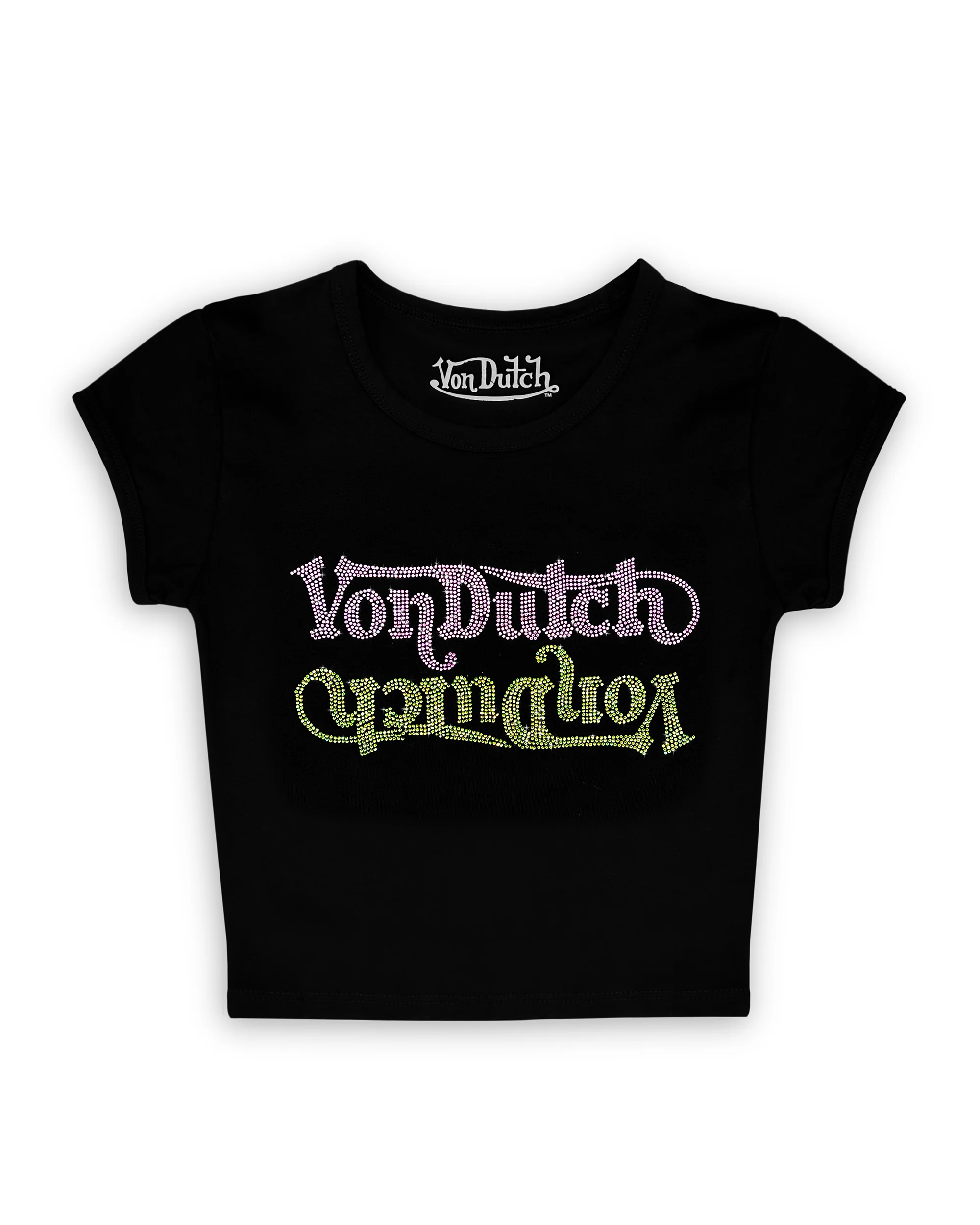 Pink and Green Rhinestone Seeing Double Tee