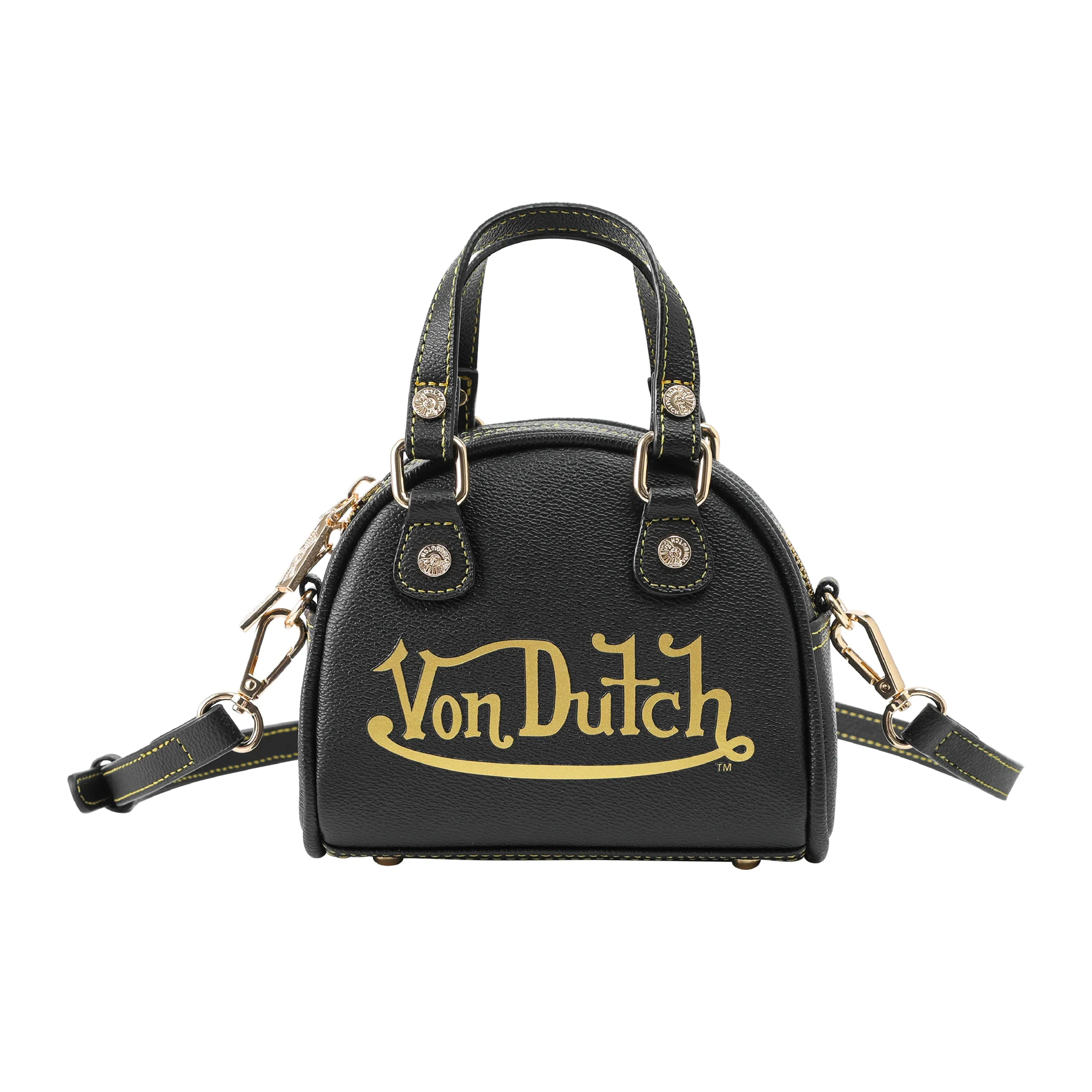 371-mini-bowling-bag-racing-stripe-black-gold-1.webp Mini Bowling Bag - Racing Stripe Black & Gold