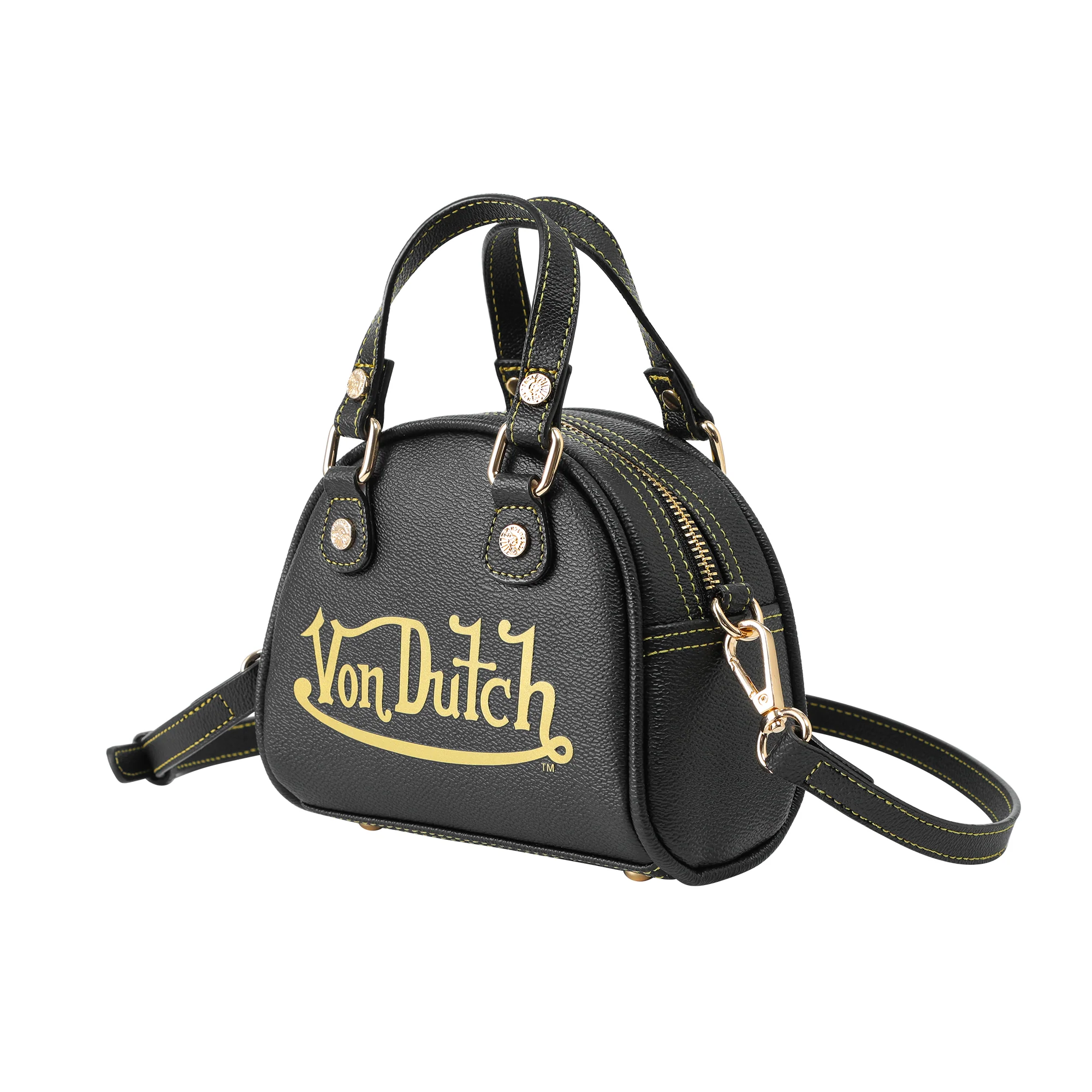 371-mini-bowling-bag-racing-stripe-black-gold-2.webp Mini Bowling Bag - Racing Stripe Black & Gold
