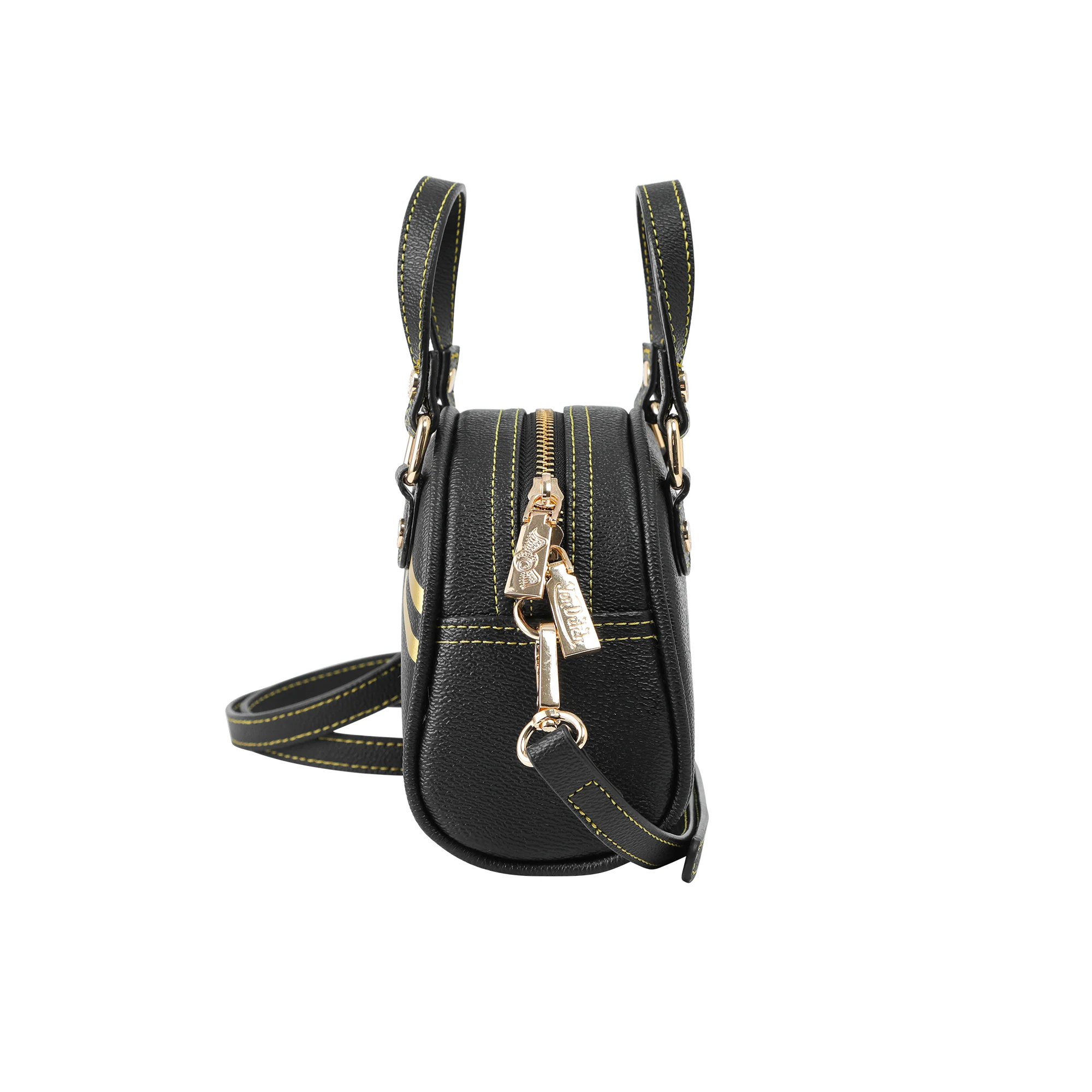 371-mini-bowling-bag-racing-stripe-black-gold-5.webp Mini Bowling Bag - Racing Stripe Black & Gold