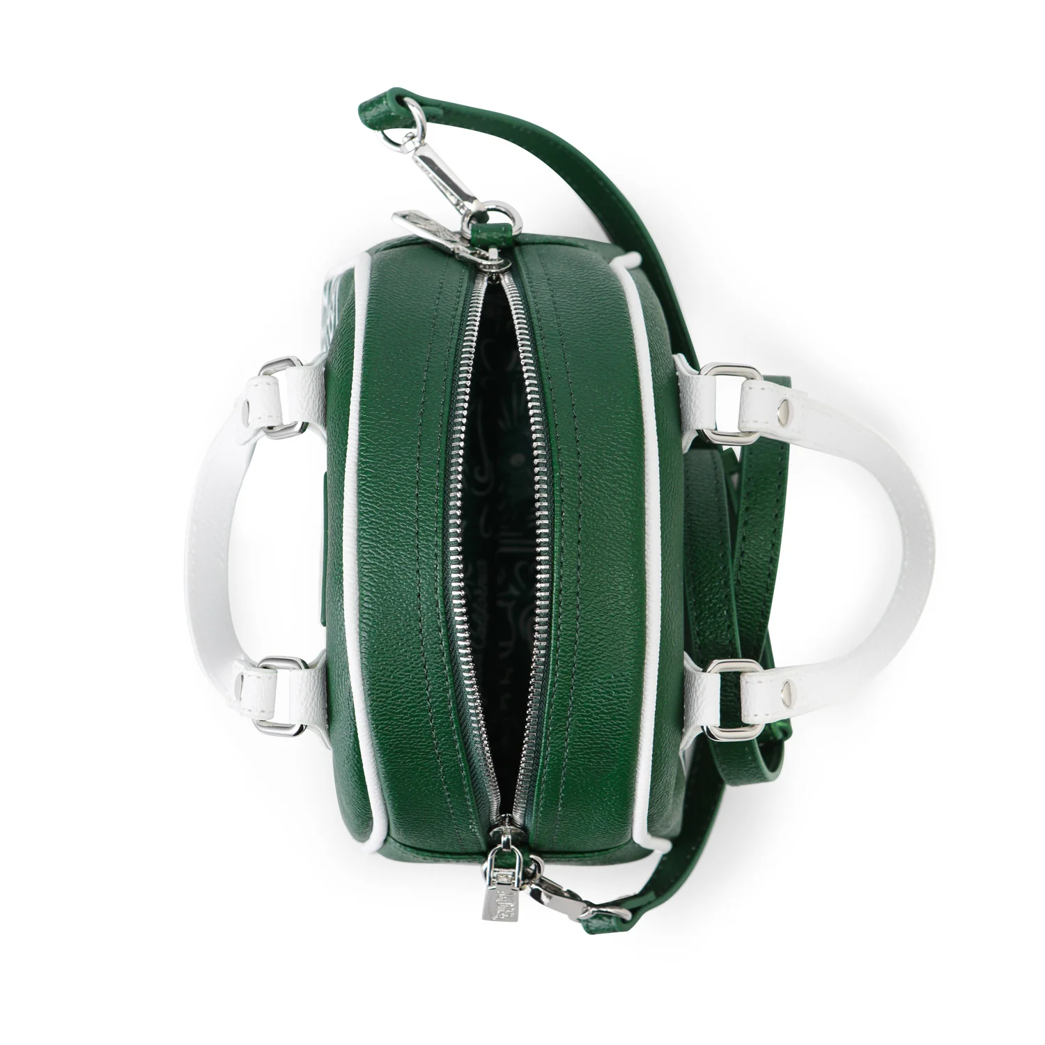 Forest Green & White Two-Tone Bowling Bag