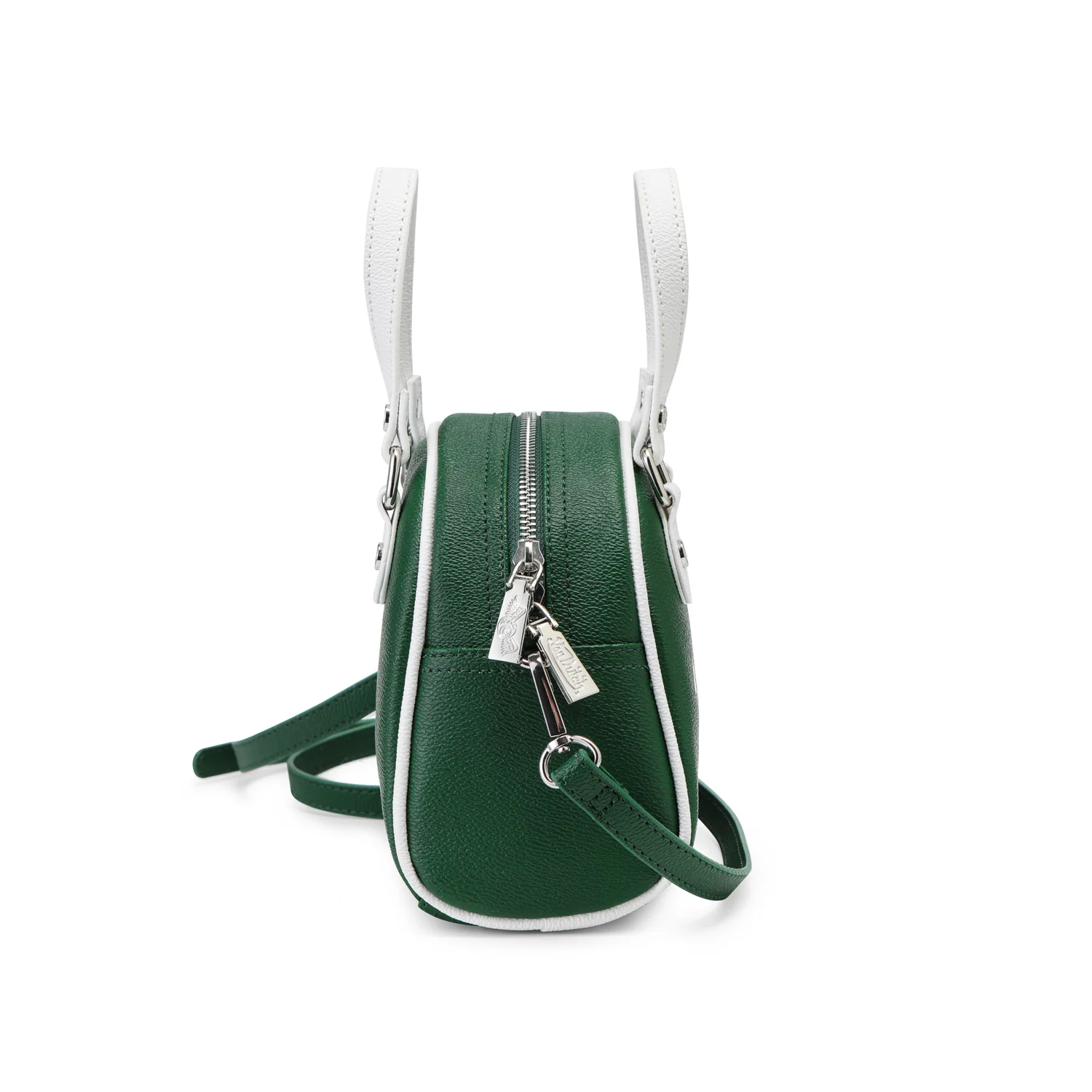 Forest Green & White Two-Tone Bowling Bag