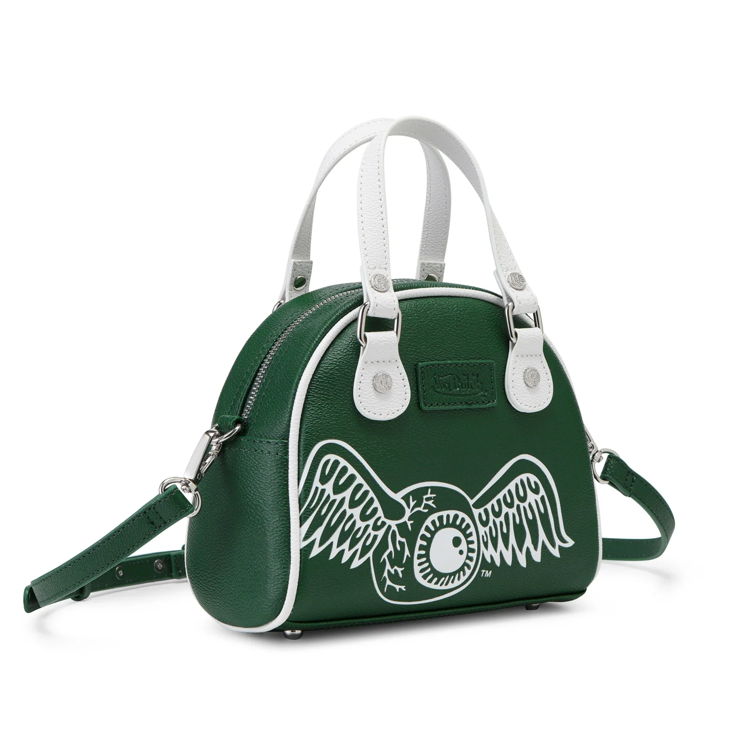 Forest Green & White Two-Tone Bowling Bag