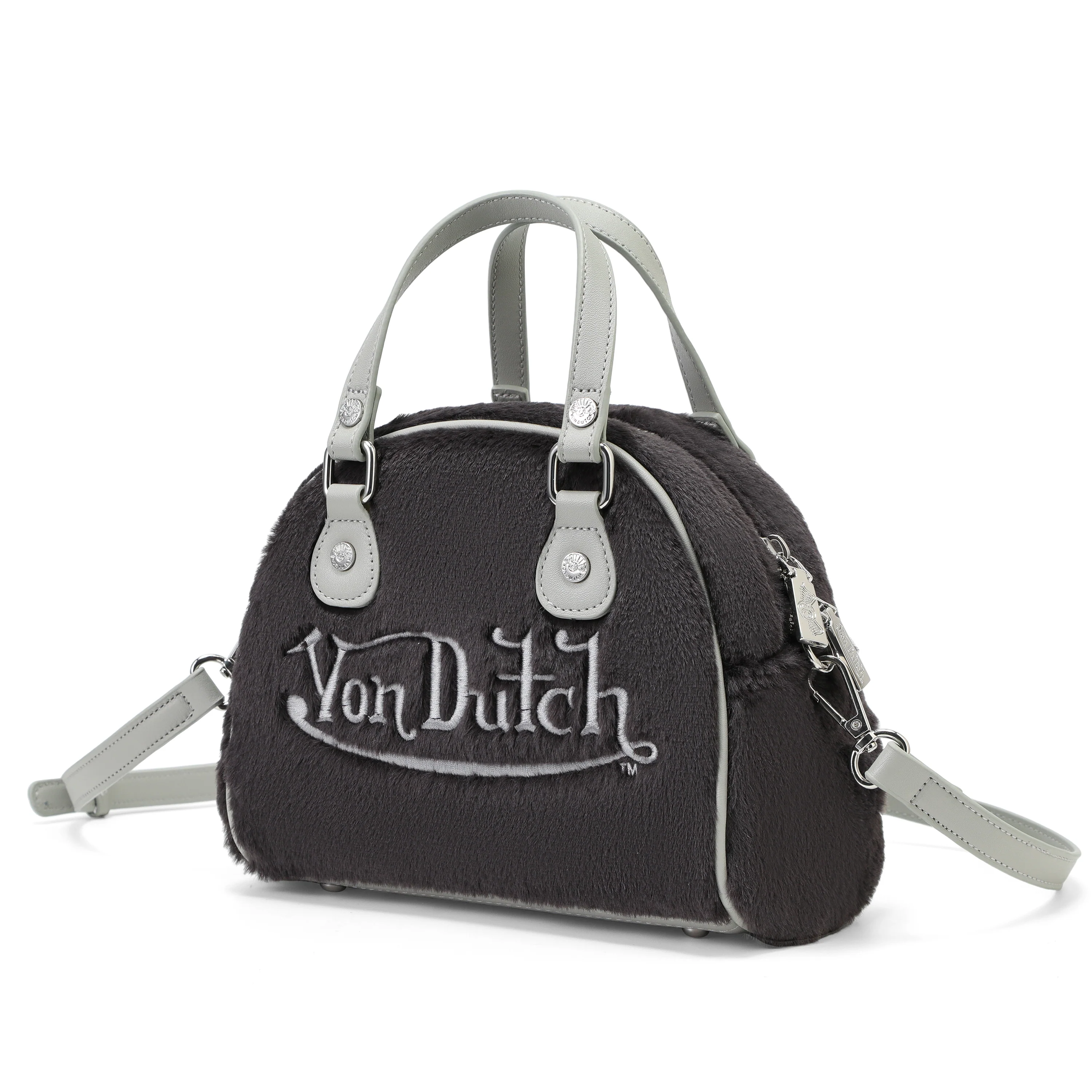 Black Furry Bowling Bag