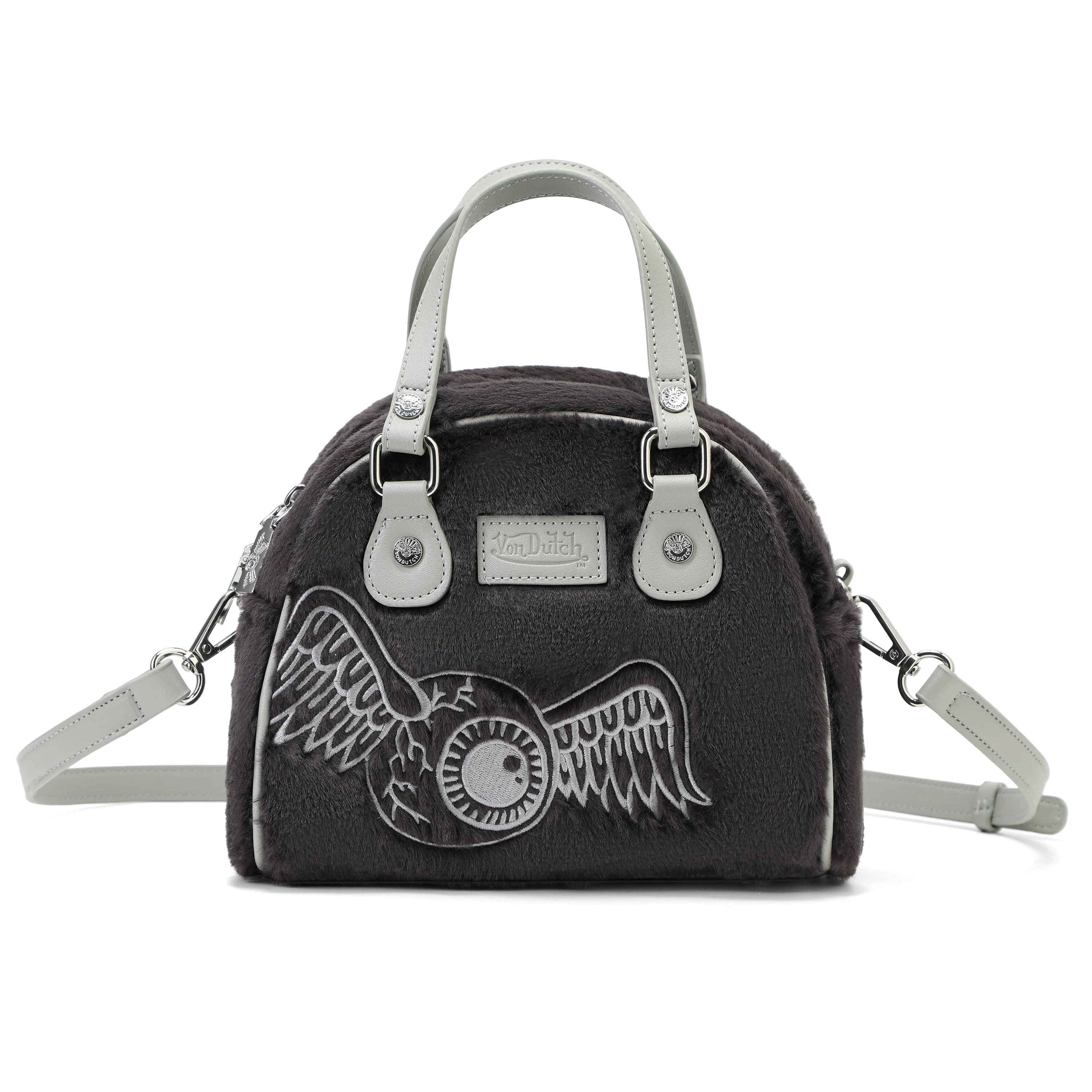 Black Furry Bowling Bag
