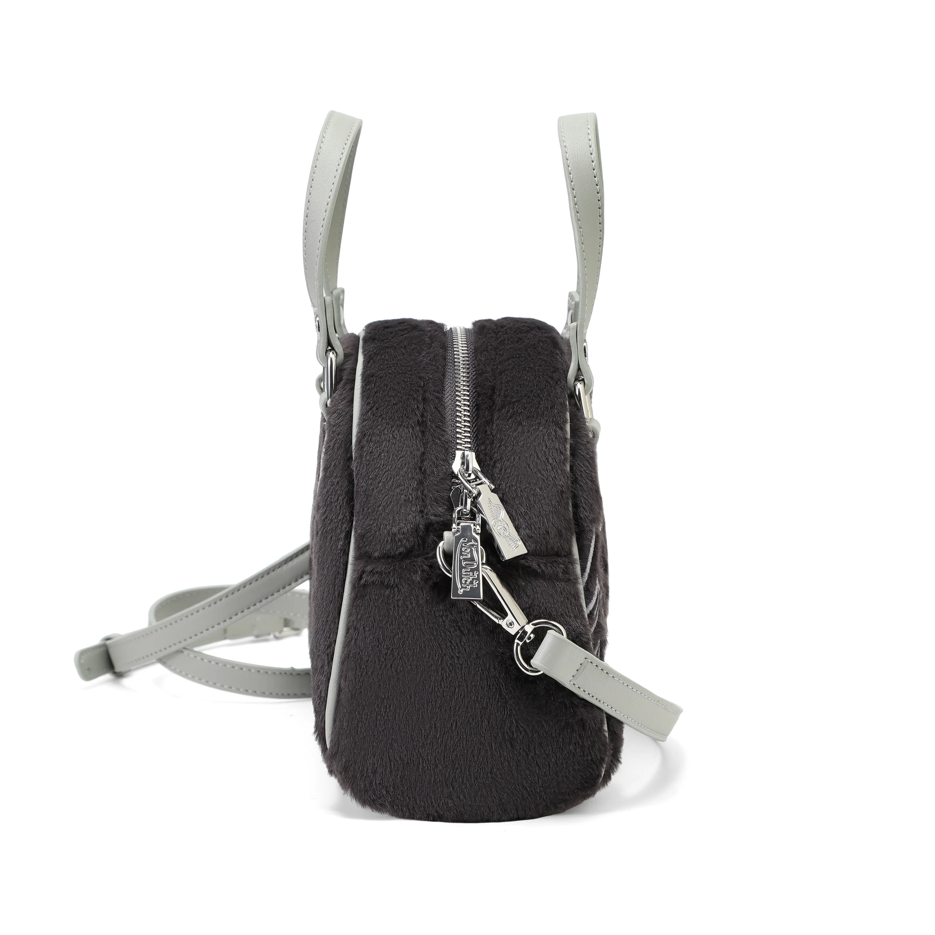 Black Furry Bowling Bag