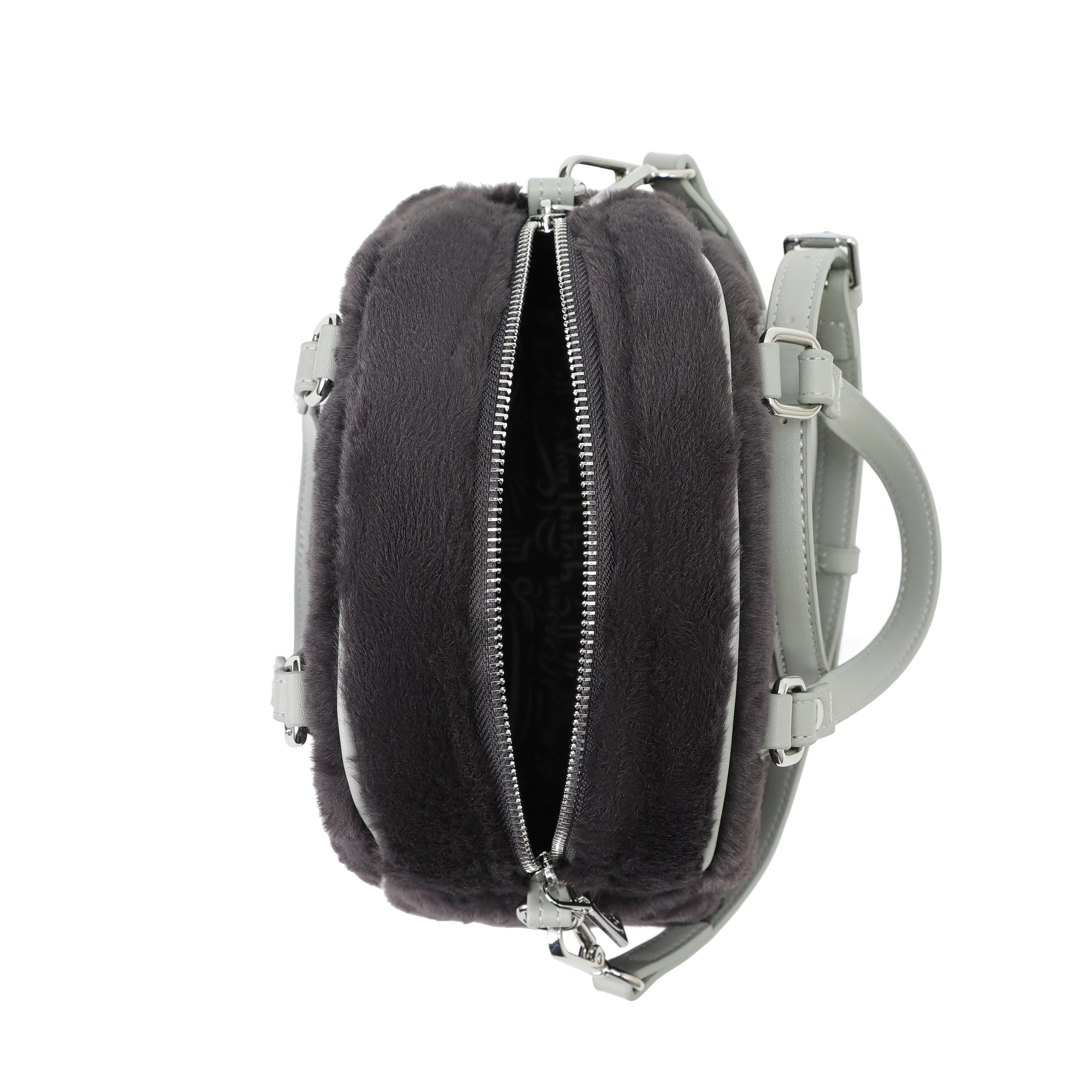 Black Furry Bowling Bag