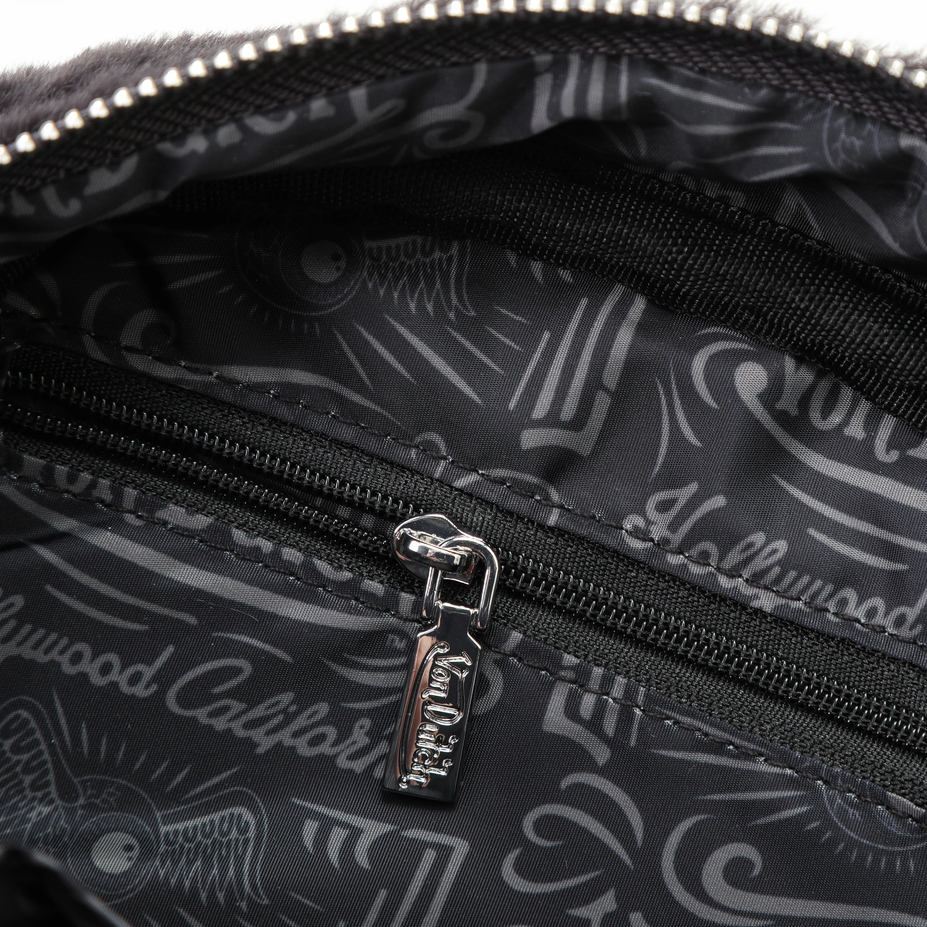 Black Furry Bowling Bag