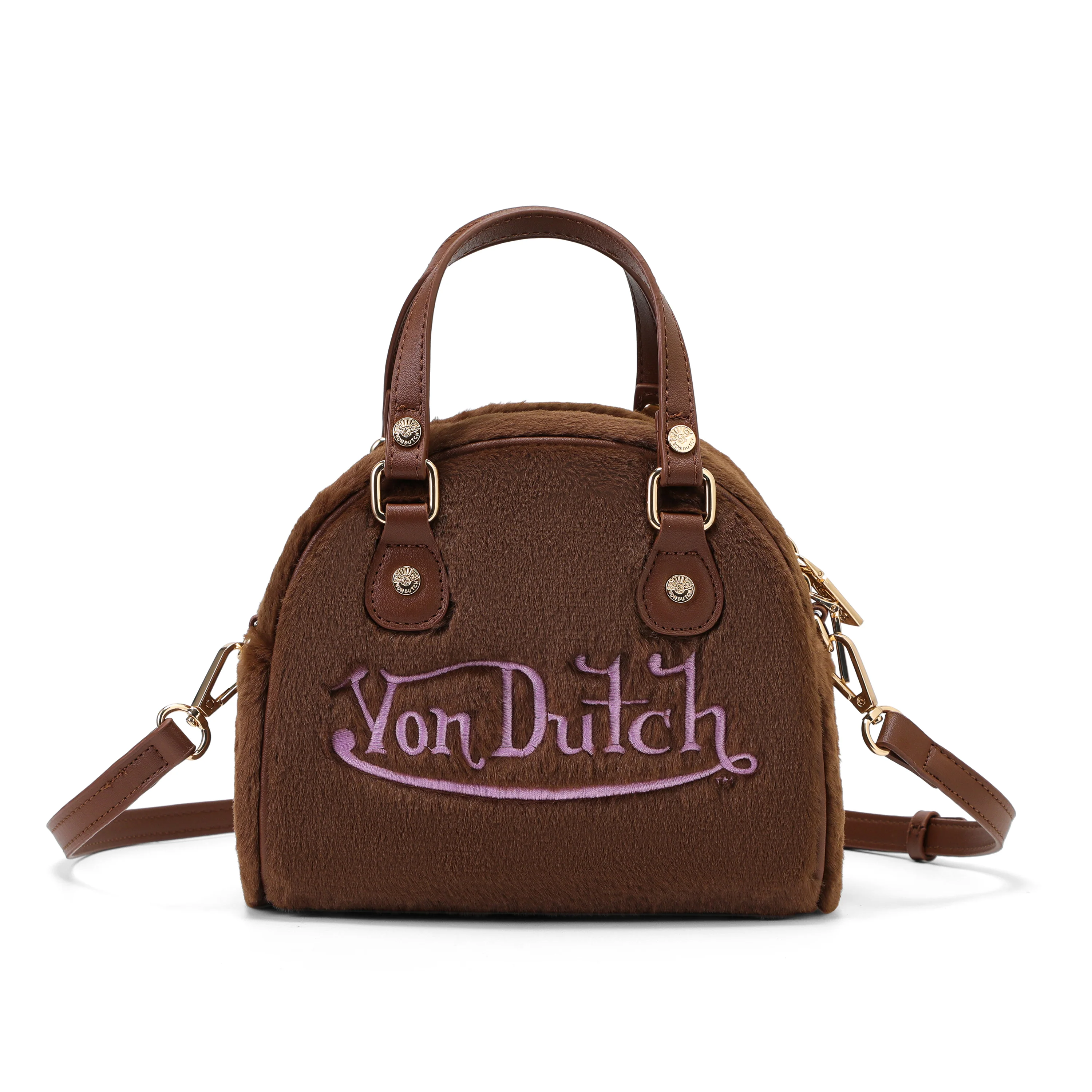 Brown Furry Bowling Bag