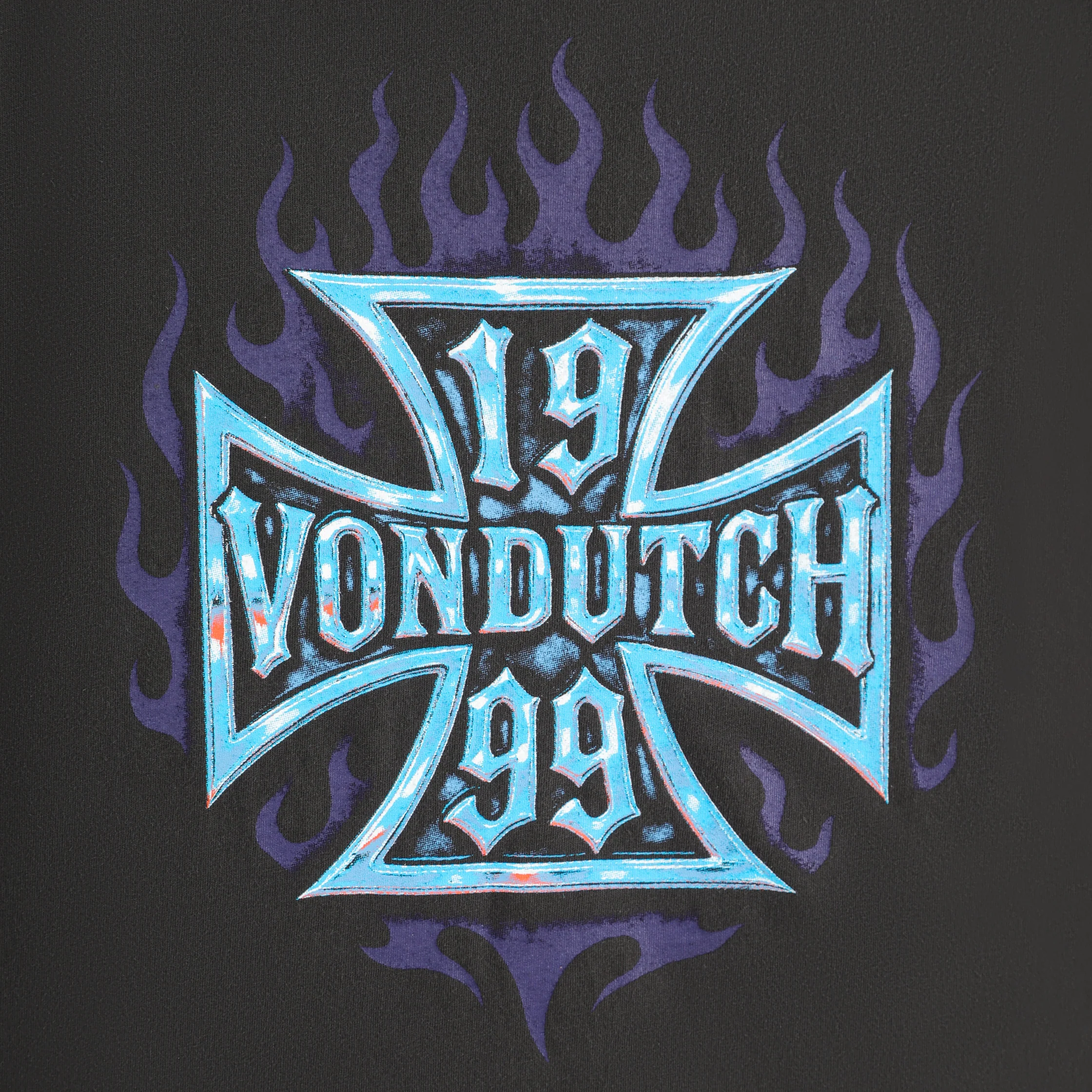 467-chopper-cross-flames-tee-black-2.webp Chopper Cross Flames Tee - Black