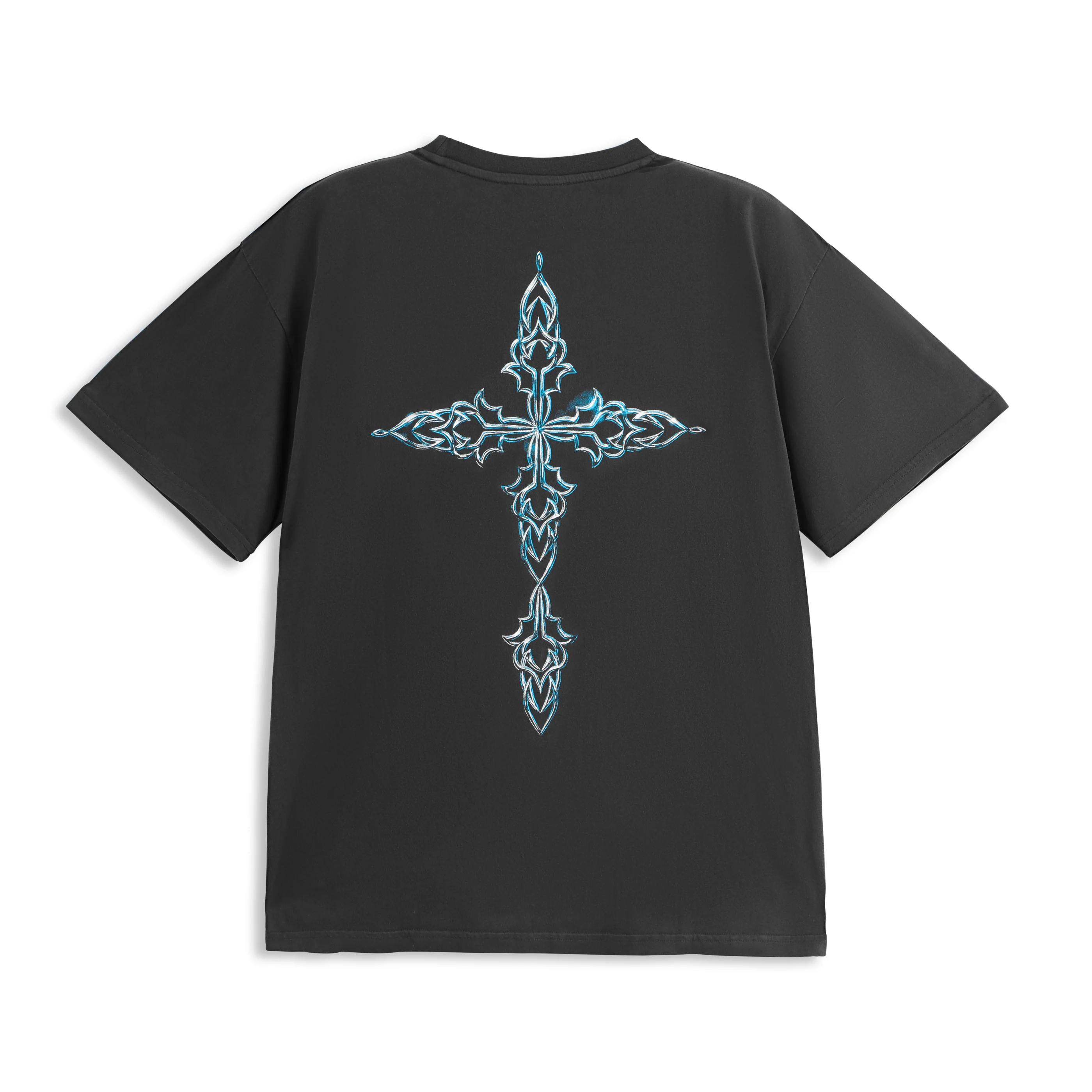 467-chopper-cross-flames-tee-black-3.webp Chopper Cross Flames Tee - Black