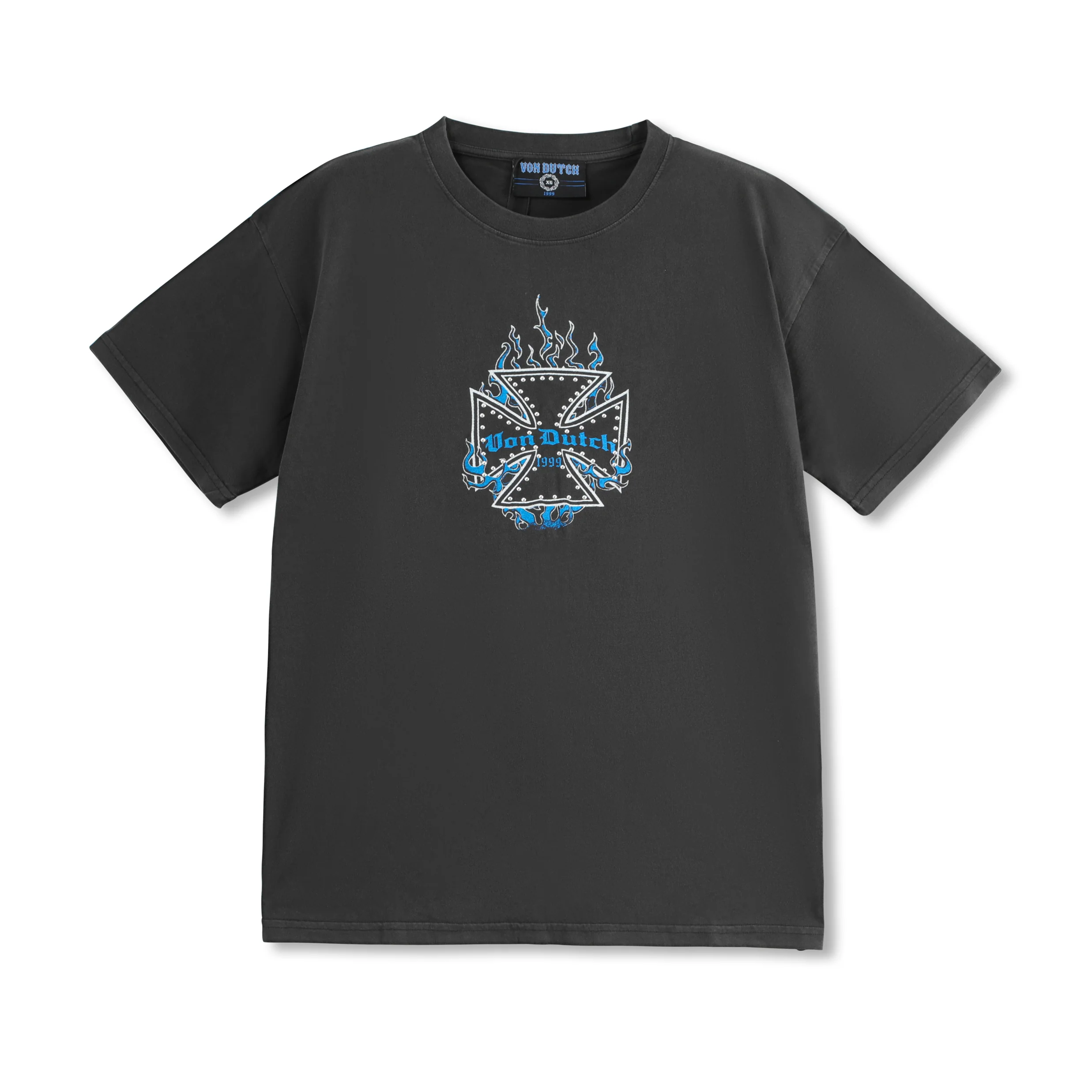 Chopper Cross Studs Tee - Black
