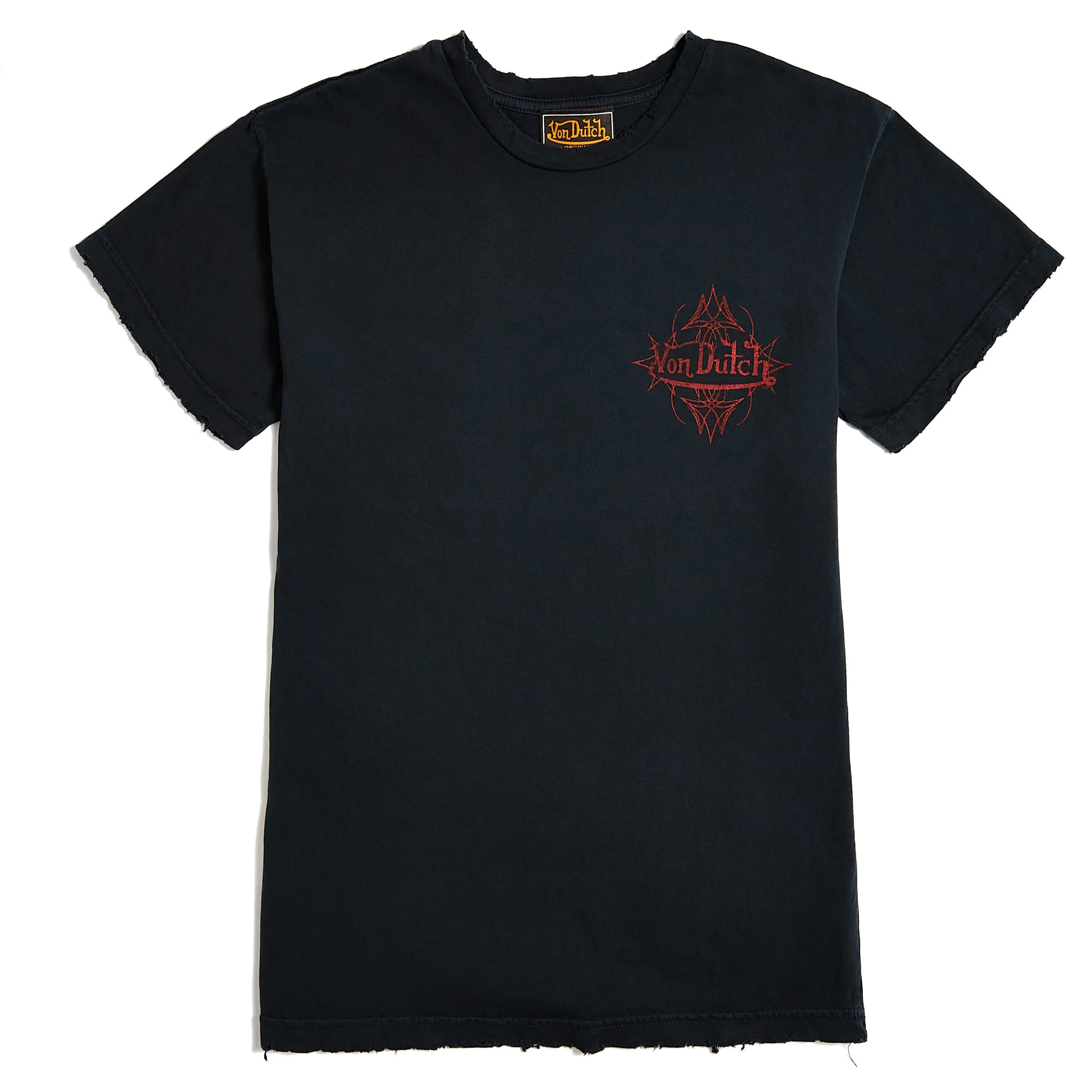 Vintage Black & Red Distressed Chopper Tee
