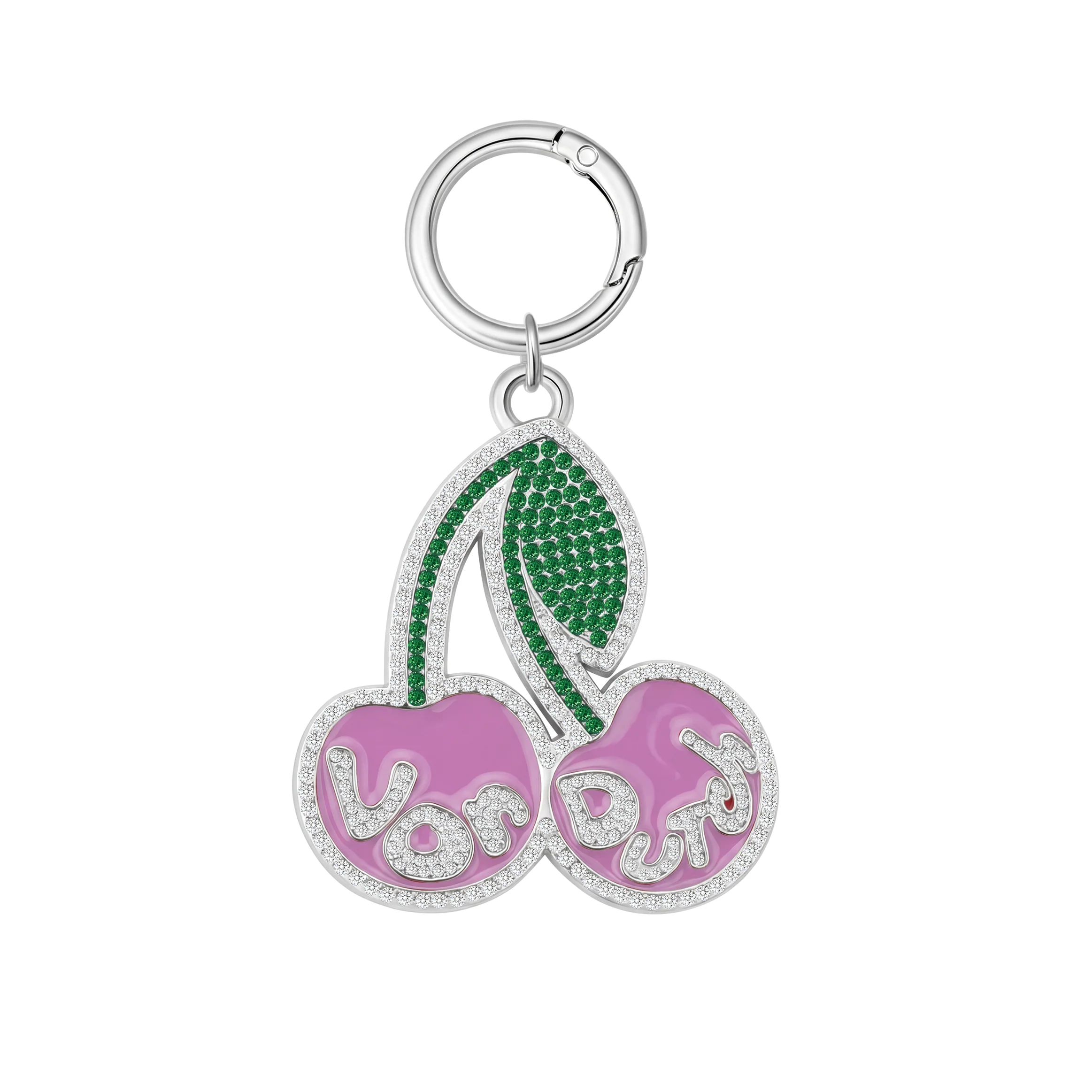 589-von-dutch-cherry-rhinestone-keychain-pink-1.webp VON DUTCH CHERRY RHINESTONE KEYCHAIN - PINK