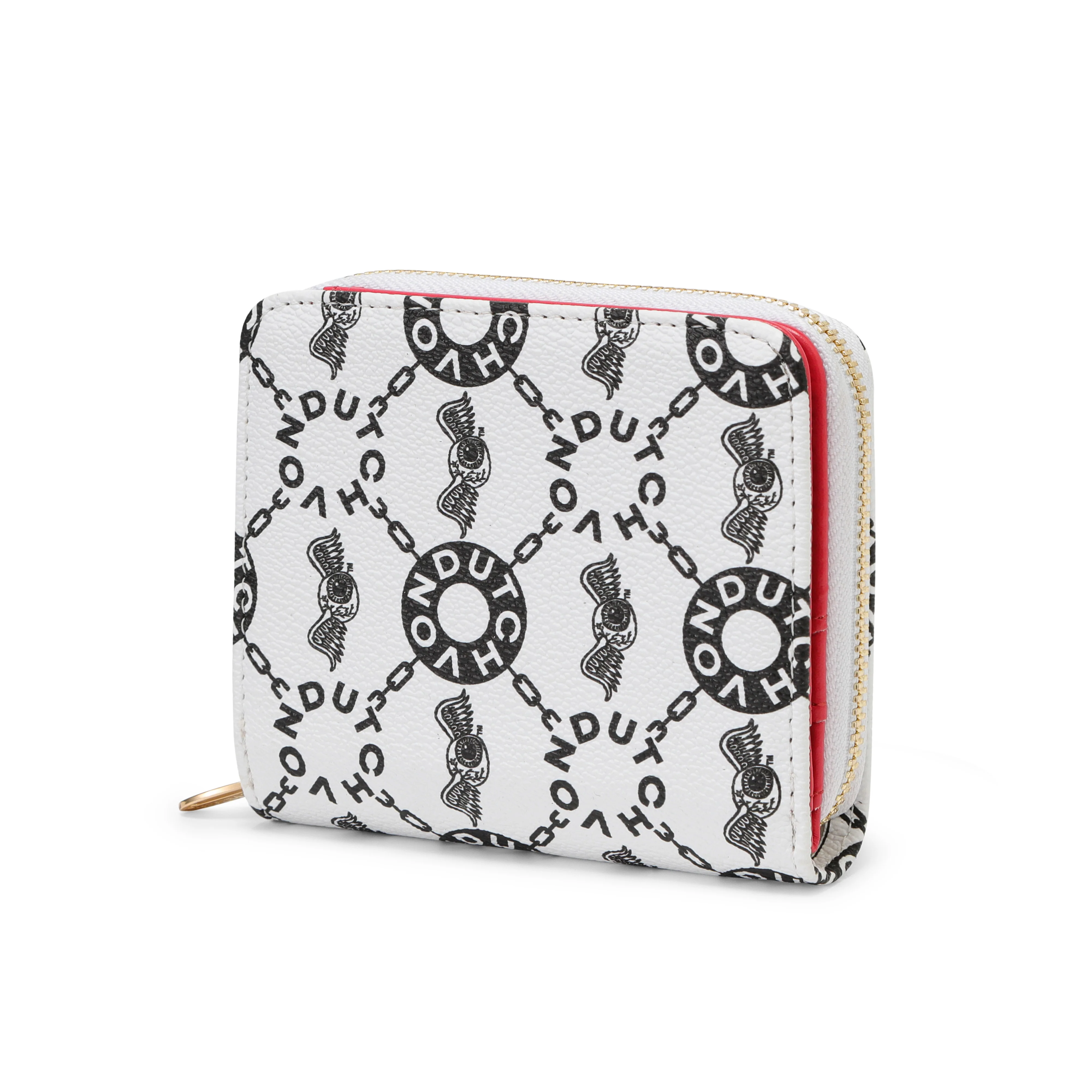 Monogram Zip-Up Wallet - Cream