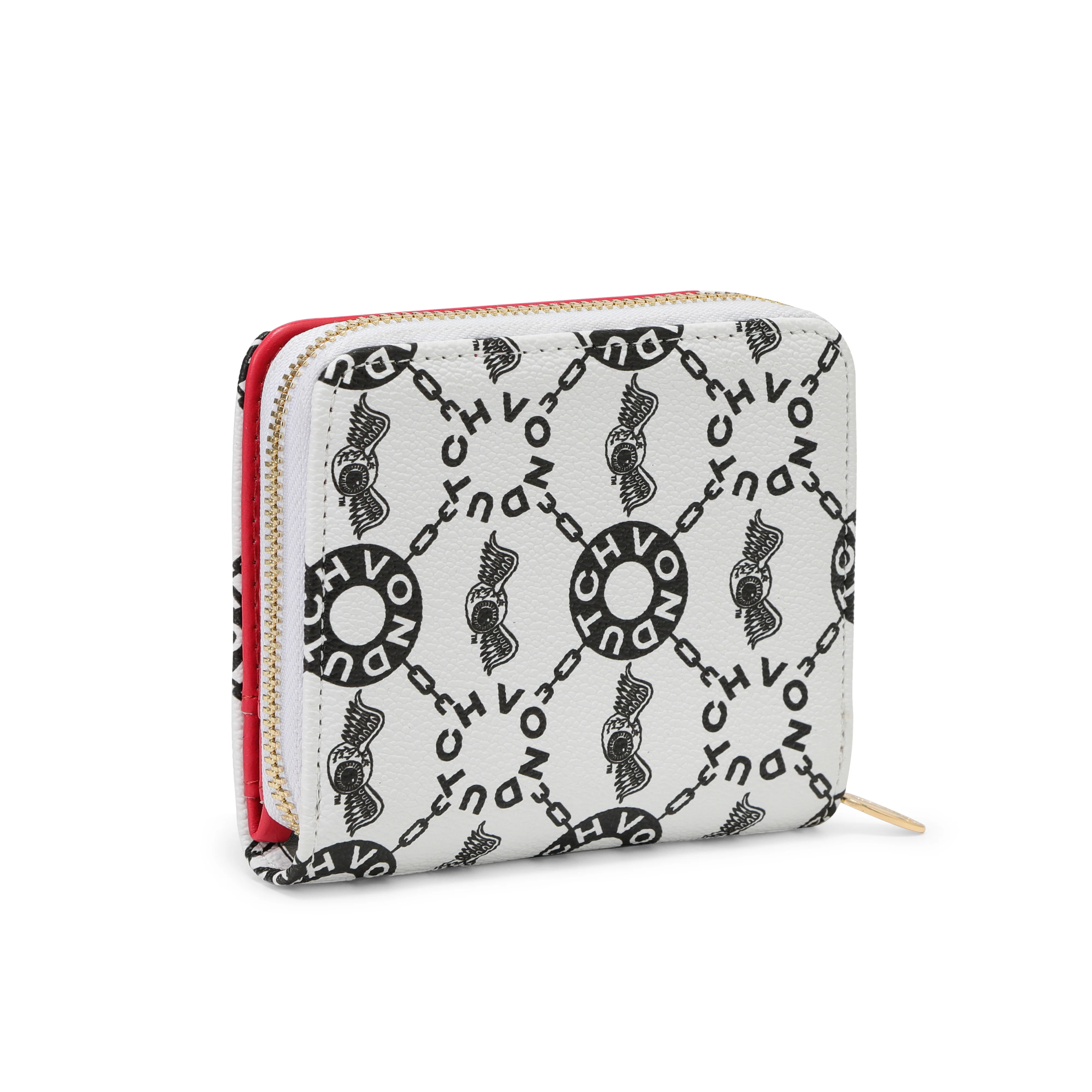 Monogram Zip-Up Wallet - Cream